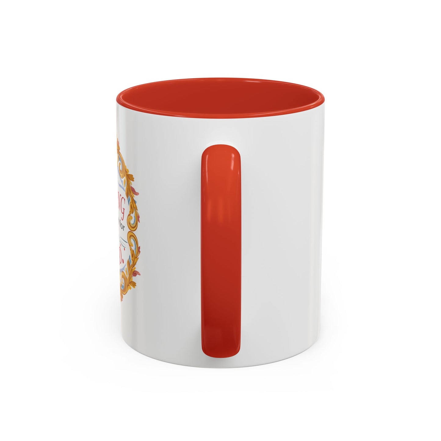 Taza de café con acento inspirador: "Esfuérzate y espera en el Señor"