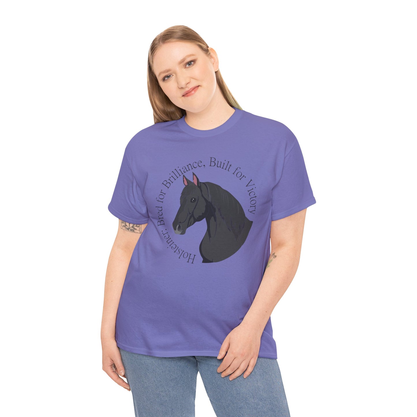 Holsteiner Horse Lover Unisex Heavy Cotton Tee - "Bred for Brilliance, Built for Victory"