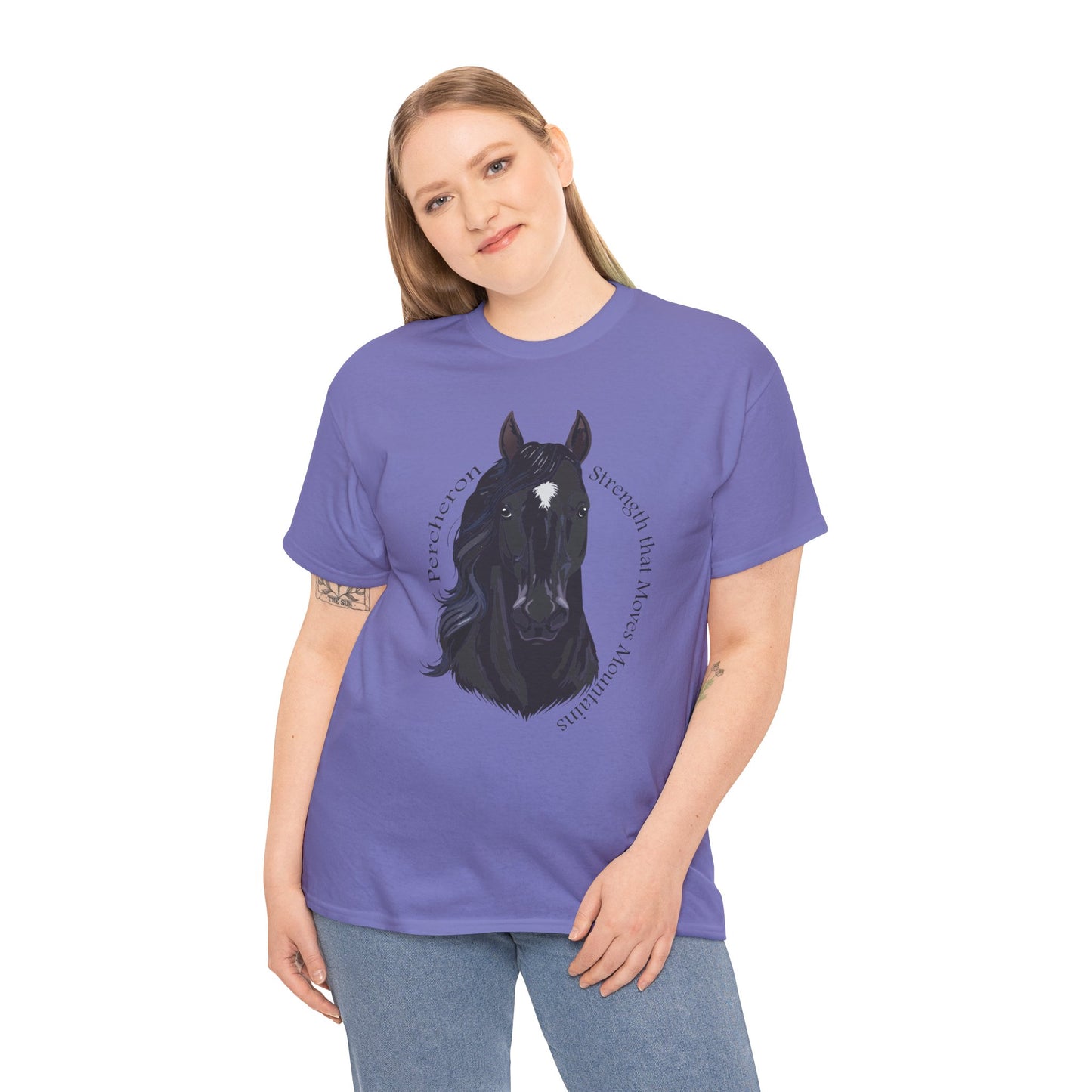Percheron Unisex Heavy Cotton Tee - Horse Design