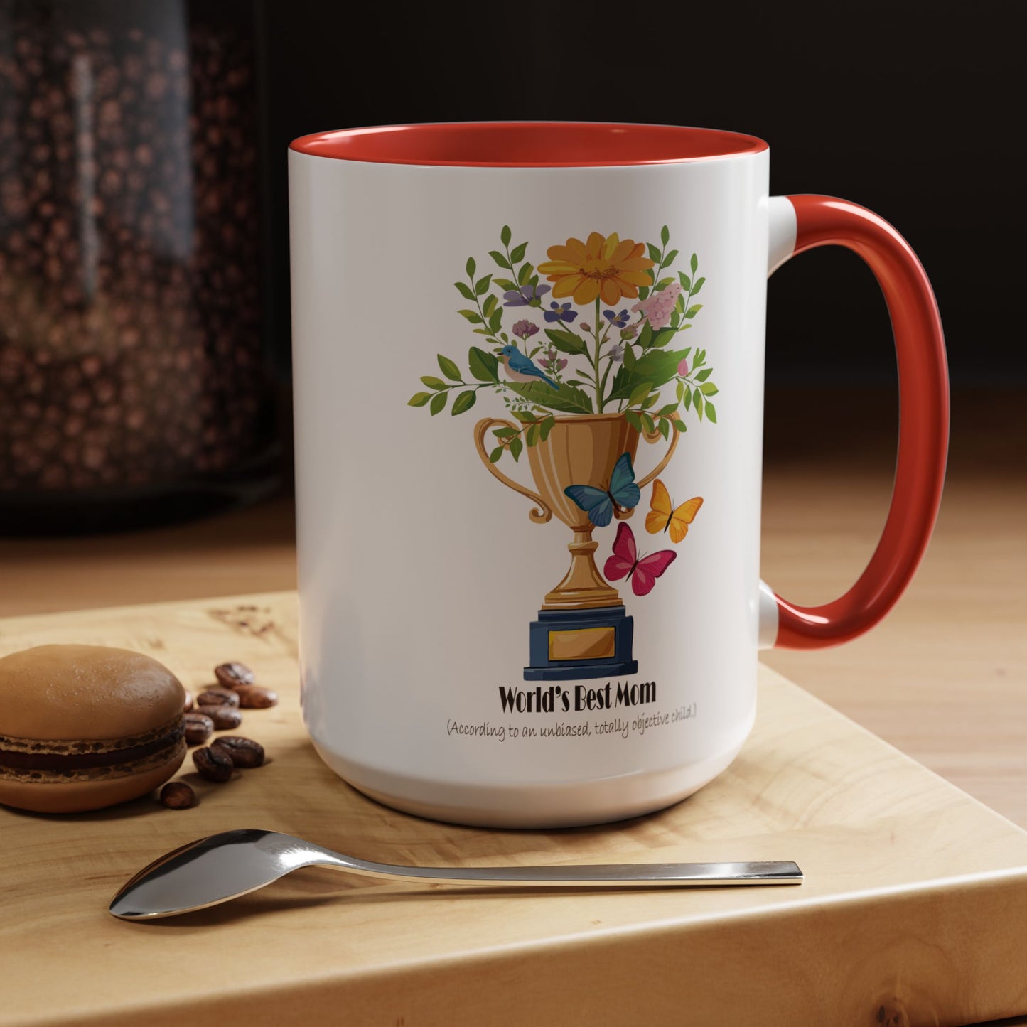 World's Best Mom Accent Coffee Mug - Perfect Gift for Mother's Day