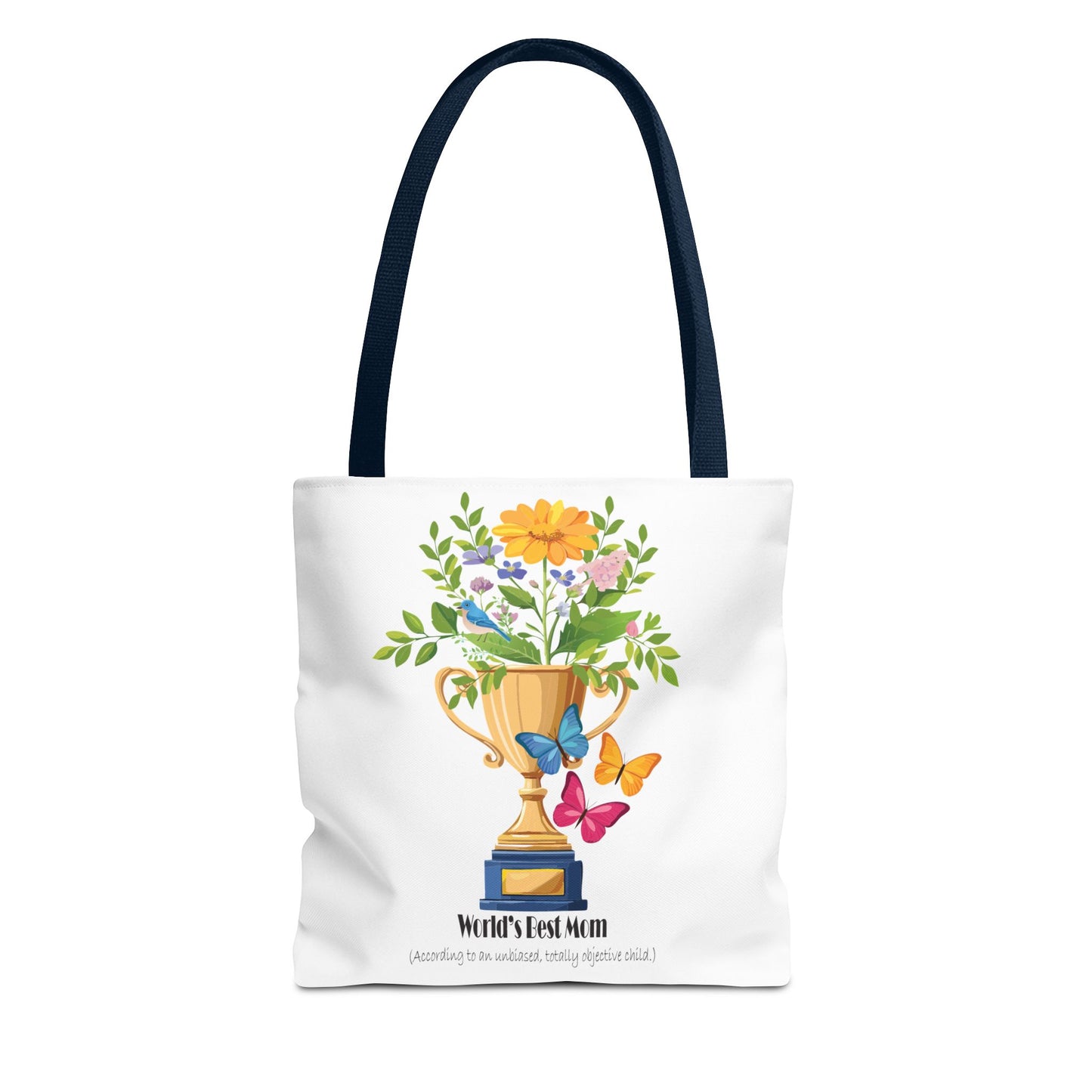 Floral Trophy Tote Bag - World's Best Mom Design