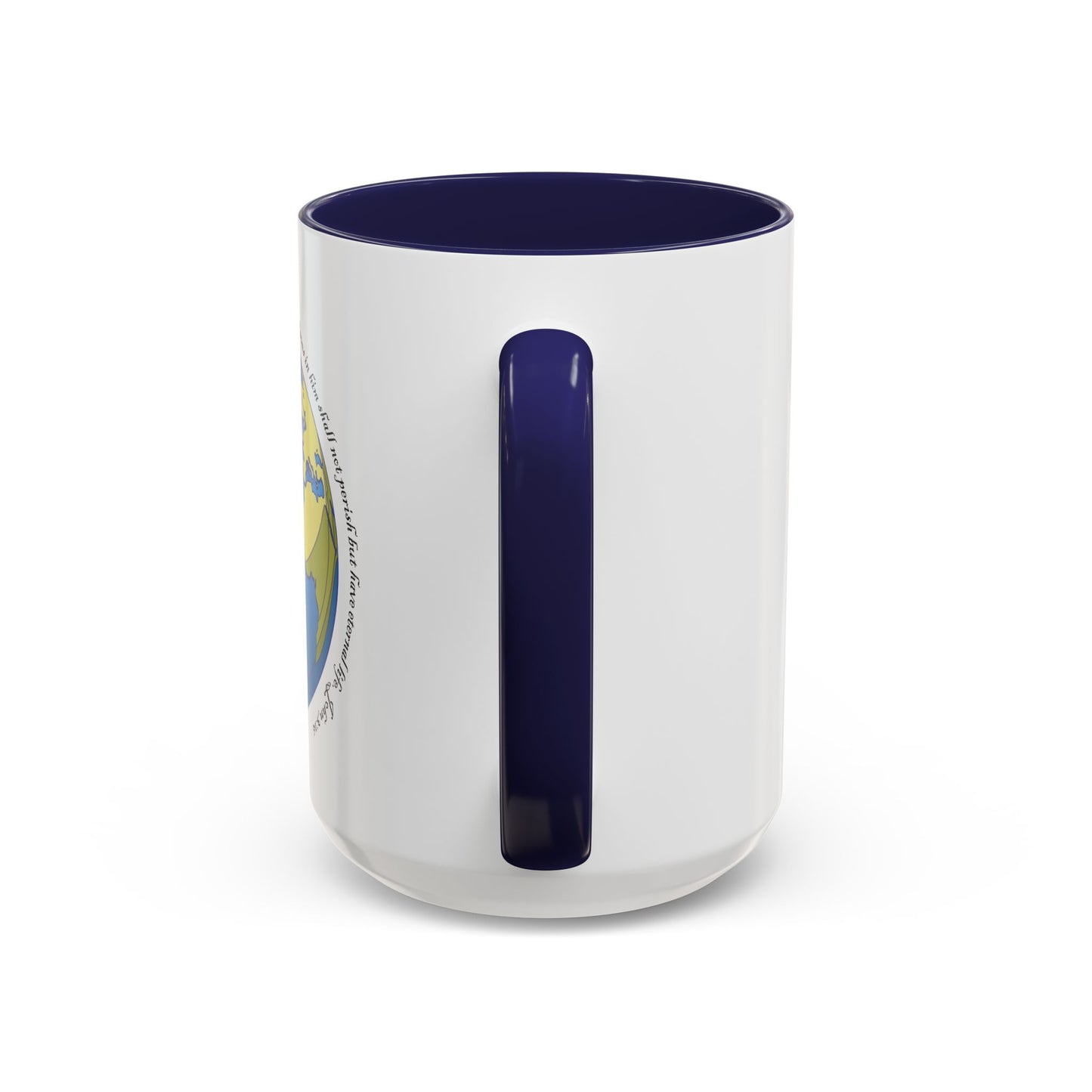 Taza de café con acento inspirador: diseño de fe y amor, perfecta para la motivación diaria.