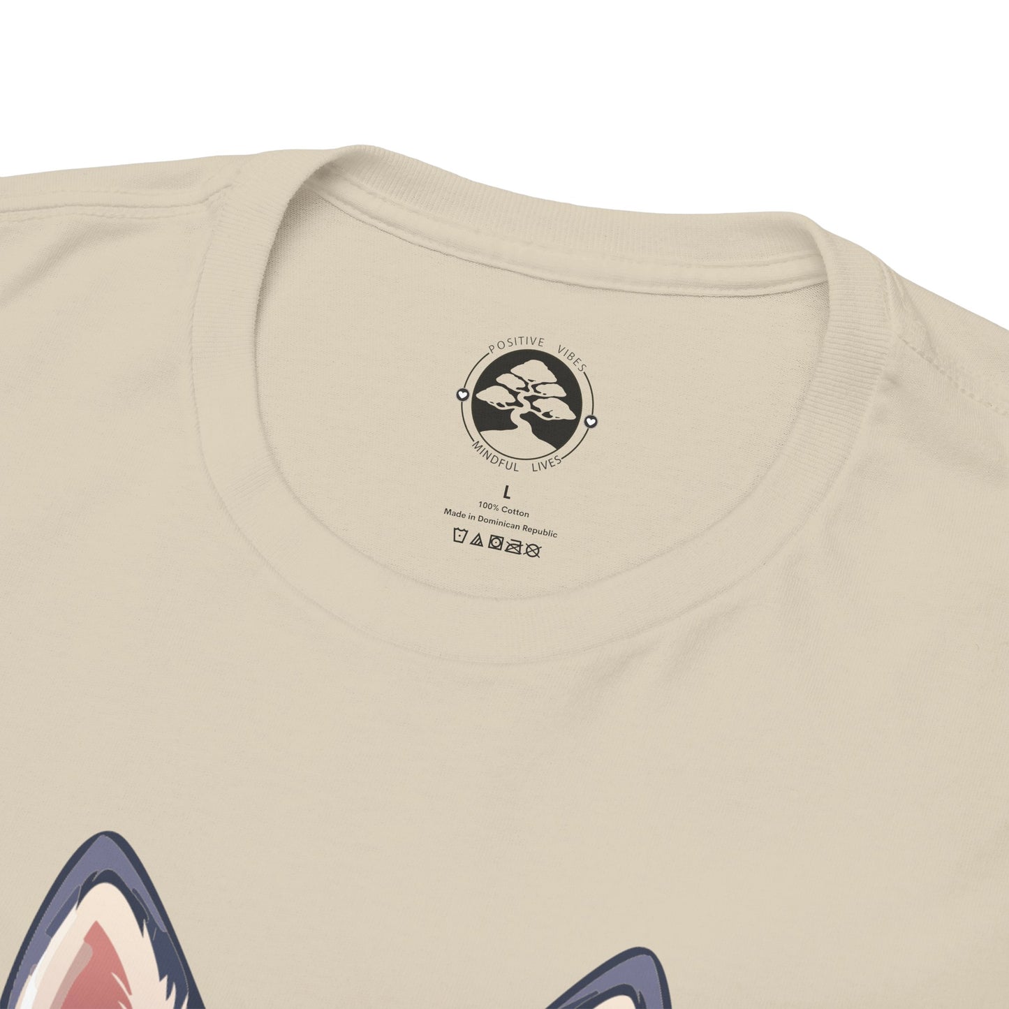 Camiseta unisex de algodón grueso con espíritu de perro de trineo y corazón de perro doméstico de Siberian Huskey