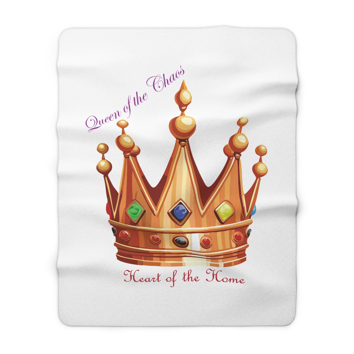 Queen of the Chaos Sherpa Fleece Blanket - Heart of the Home