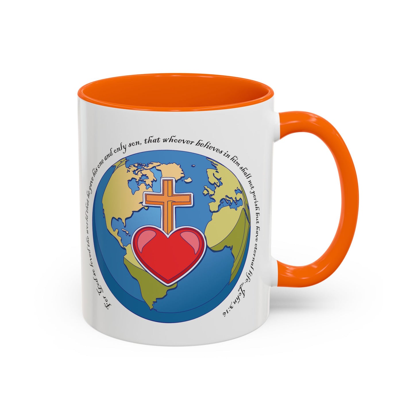 Taza de café con acento inspirador: diseño de fe y amor, perfecta para la motivación diaria.