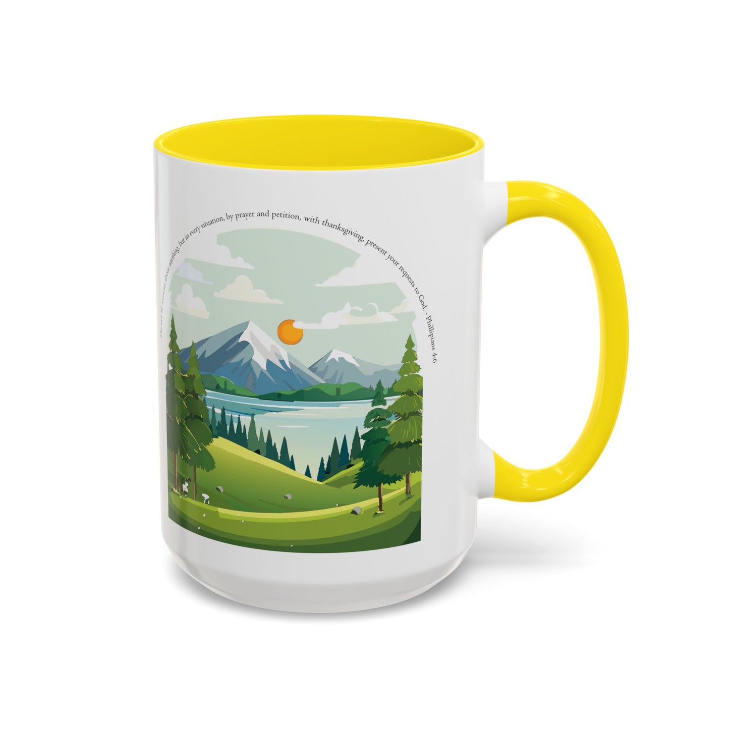 Taza de café inspiradora de naturaleza: perfecta para amantes de las actividades al aire libre y motivación matutina.
