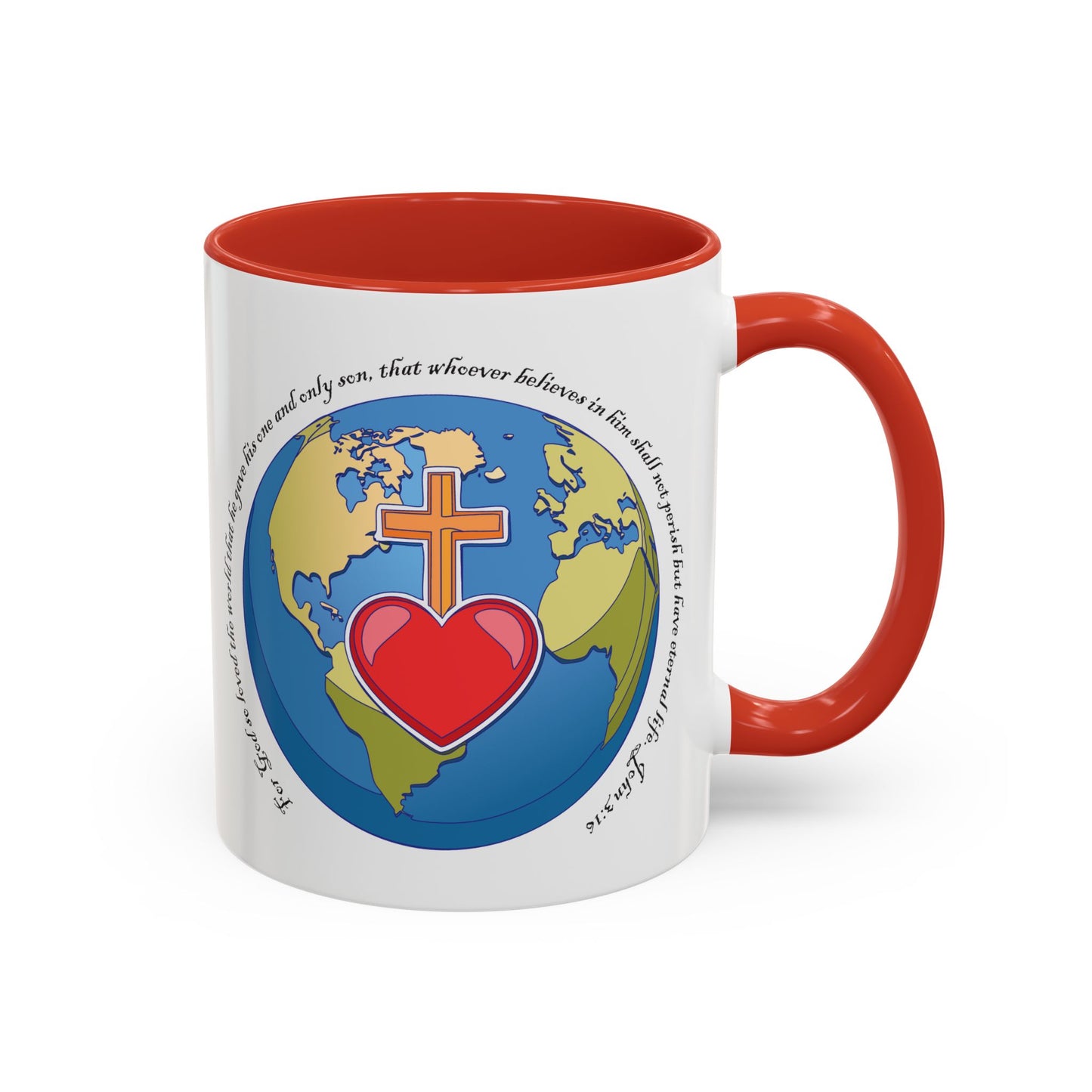 Taza de café con acento inspirador: diseño de fe y amor, perfecta para la motivación diaria.