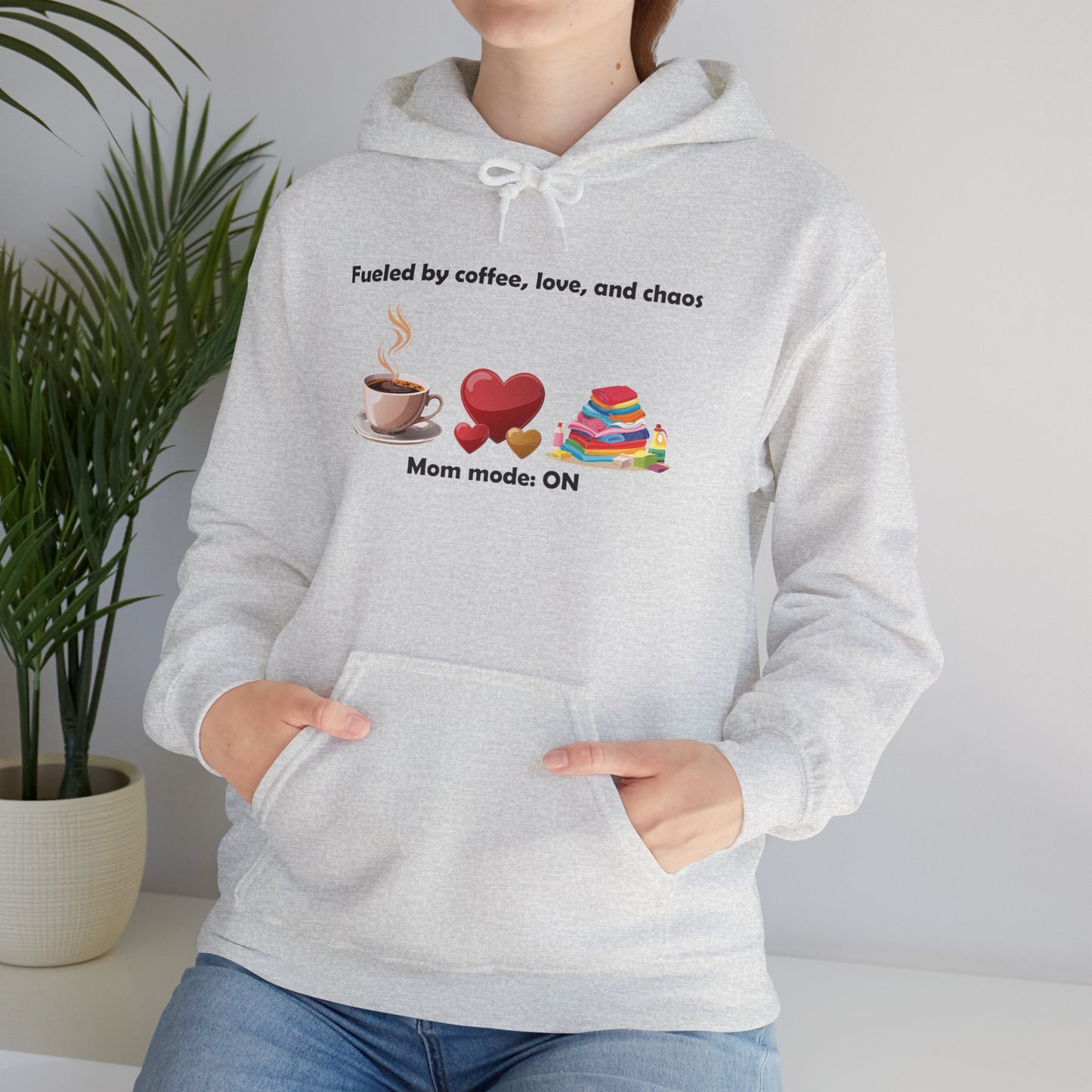 Mom Life Sweatshirt - Fueled by Coffee, Love, and Chaos