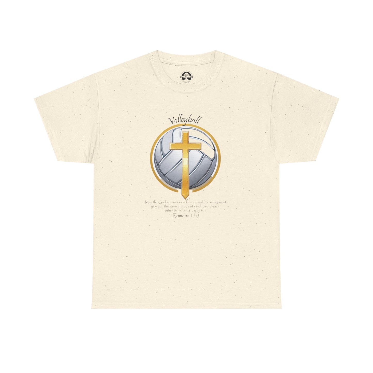 Camiseta unisex de algodón grueso "Fe y voleibol" - Camiseta inspirada en el deporte y la fe
