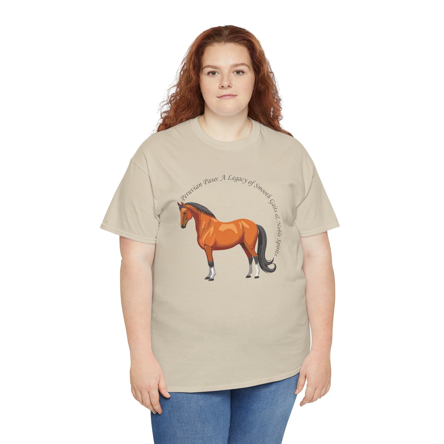 Peruvian Paso Passion Unisex Heavy Cotton Tee - Horse Graphic T-Shirt for Animal Lovers