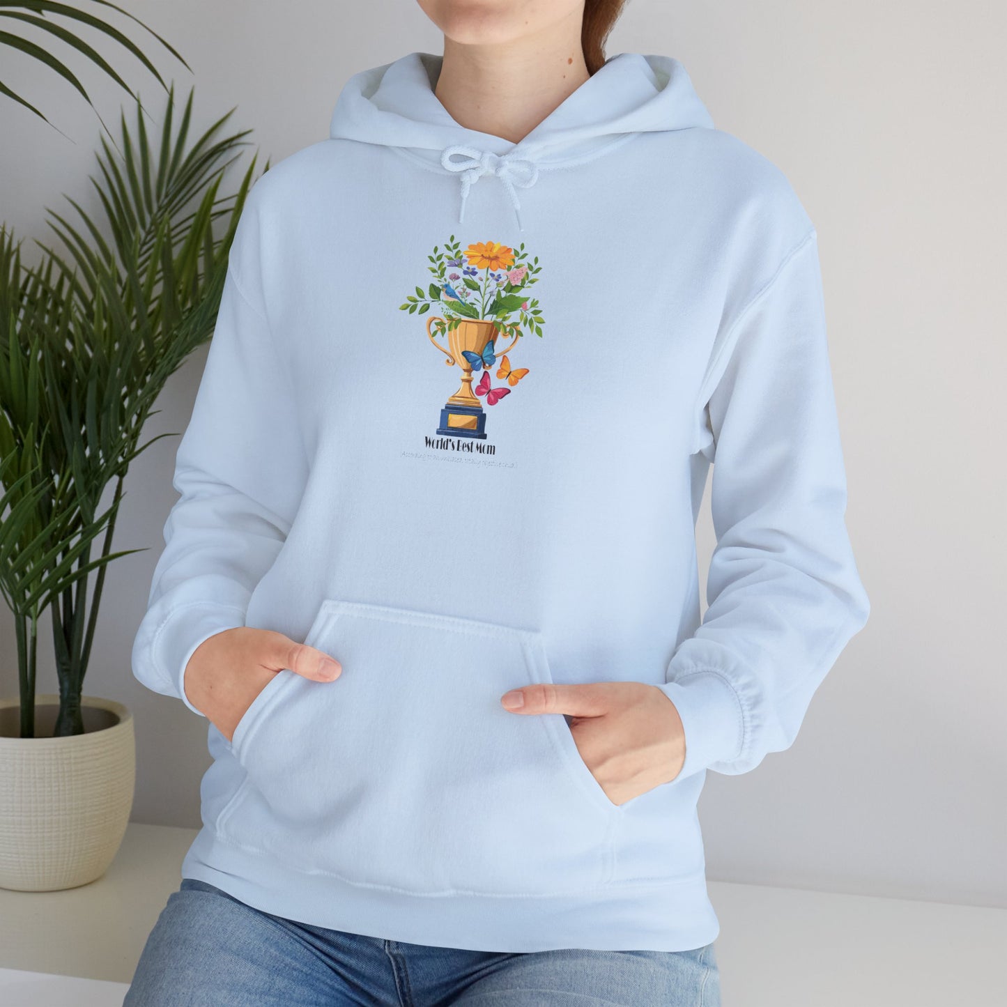 Floral Trophy Hoodie for Mom – Celebrate Achievements in Style