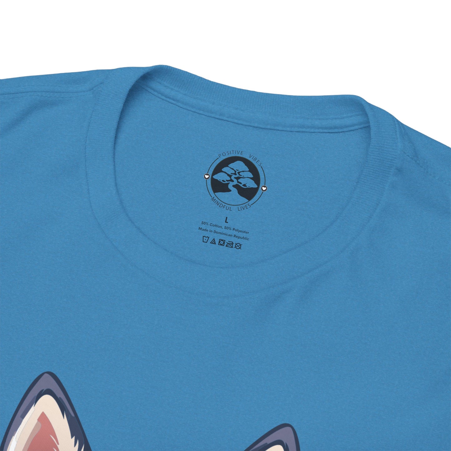 Camiseta unisex de algodón grueso con espíritu de perro de trineo y corazón de perro doméstico de Siberian Huskey