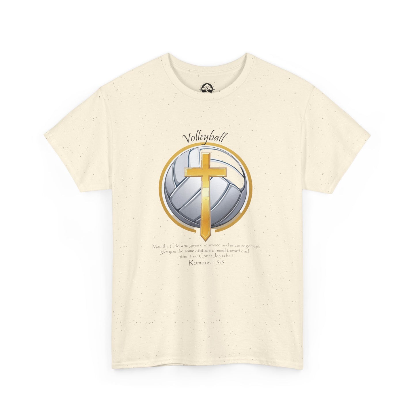 Camiseta unisex de algodón grueso "Fe y voleibol" - Camiseta inspirada en el deporte y la fe