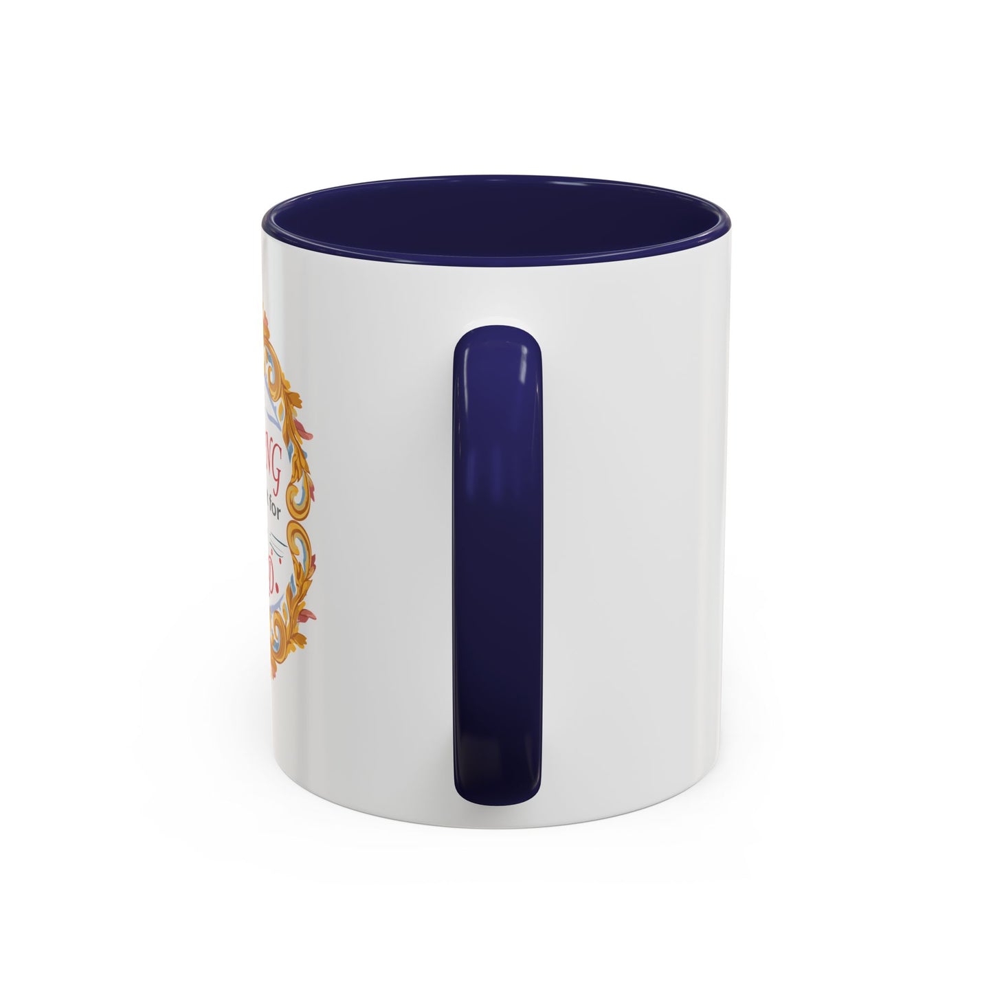 Taza de café con acento inspirador: "Esfuérzate y espera en el Señor"