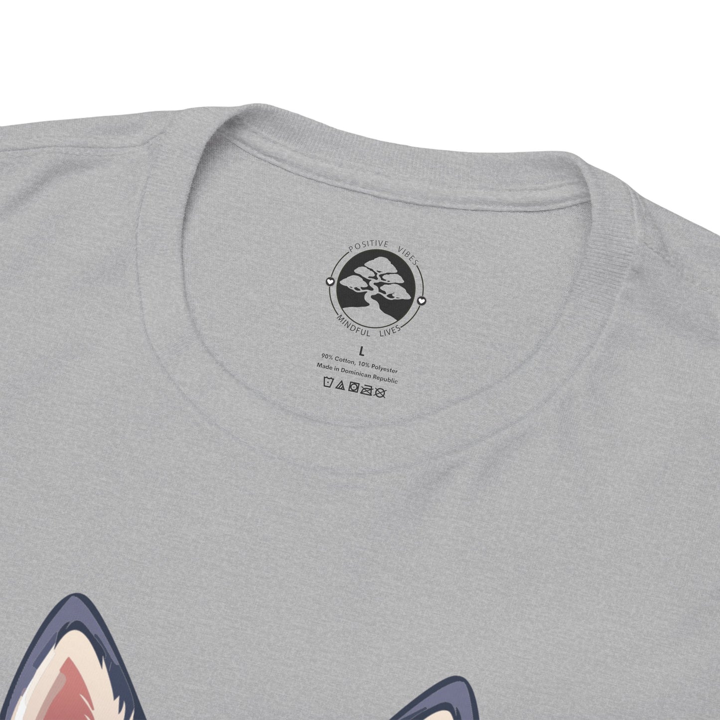 Camiseta unisex de algodón grueso con espíritu de perro de trineo y corazón de perro doméstico de Siberian Huskey