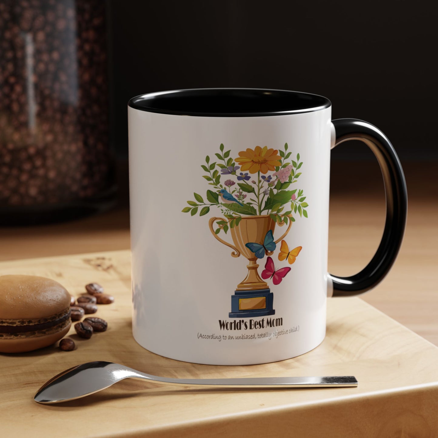 World's Best Mom Accent Coffee Mug - Perfect Gift for Mother's Day