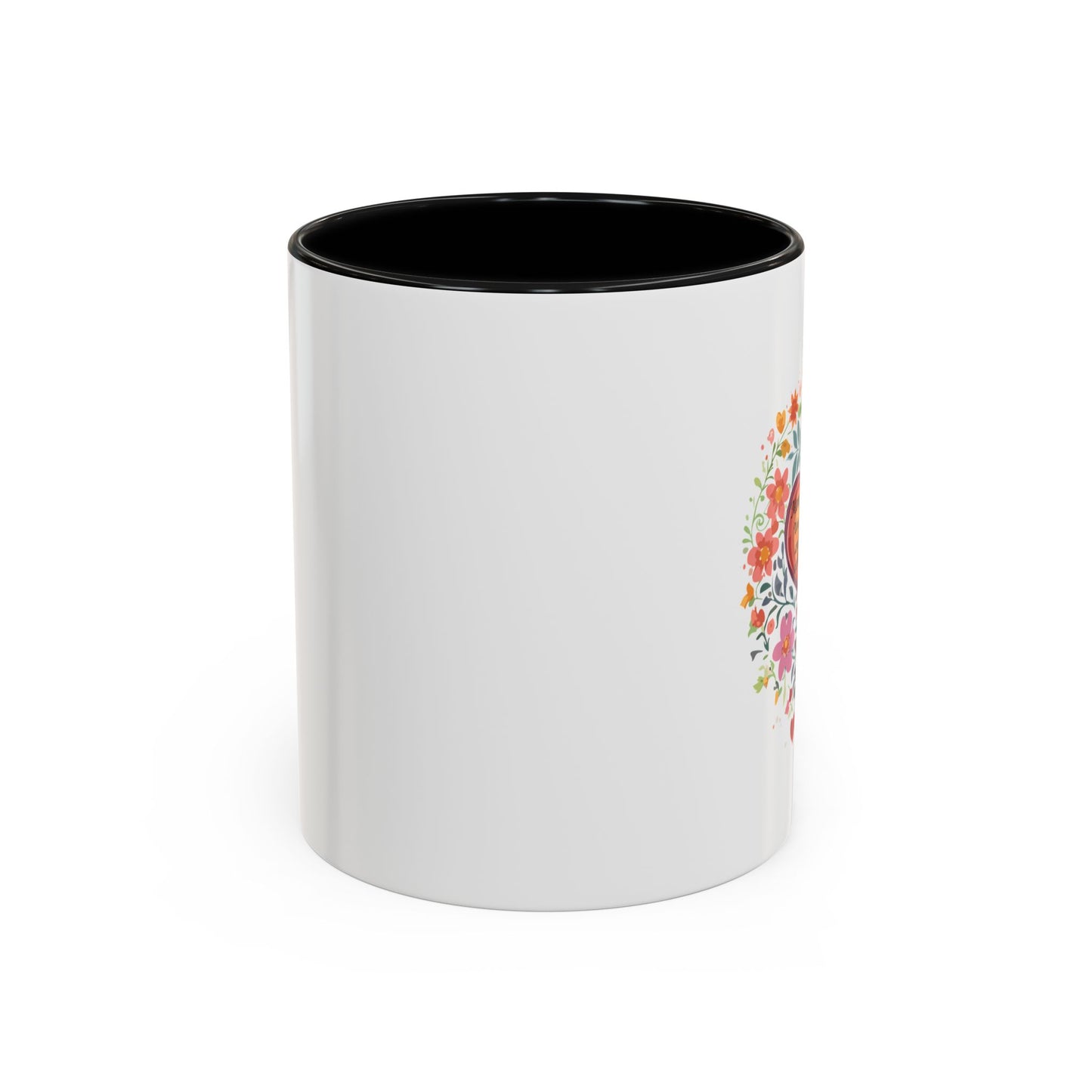 Mom Appreciation Heart Coffee Mug | Floral Design | 11 & 15oz Accent Mug