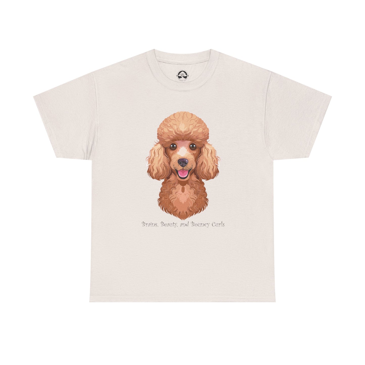 Caniche - Camiseta unisex de algodón grueso con inteligencia, belleza y rizos elásticos