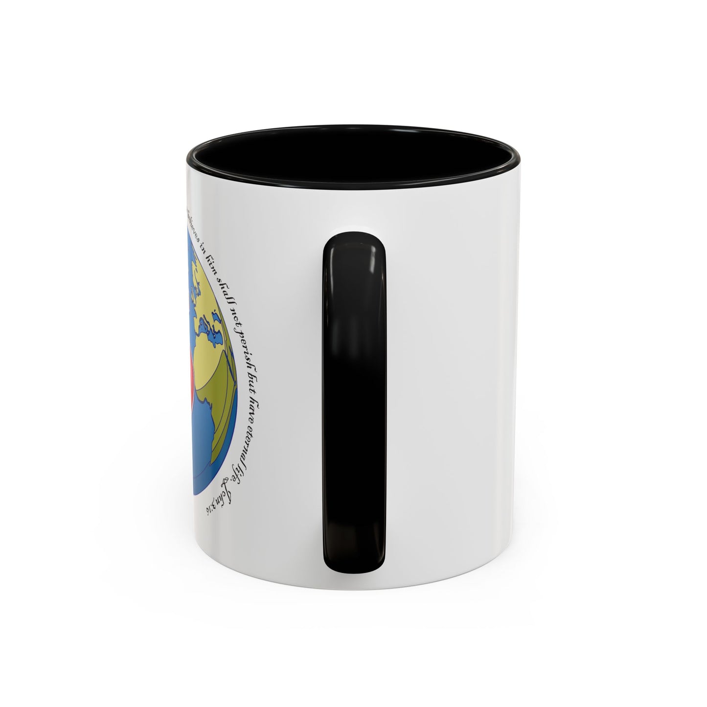 Taza de café con acento inspirador: diseño de fe y amor, perfecta para la motivación diaria.