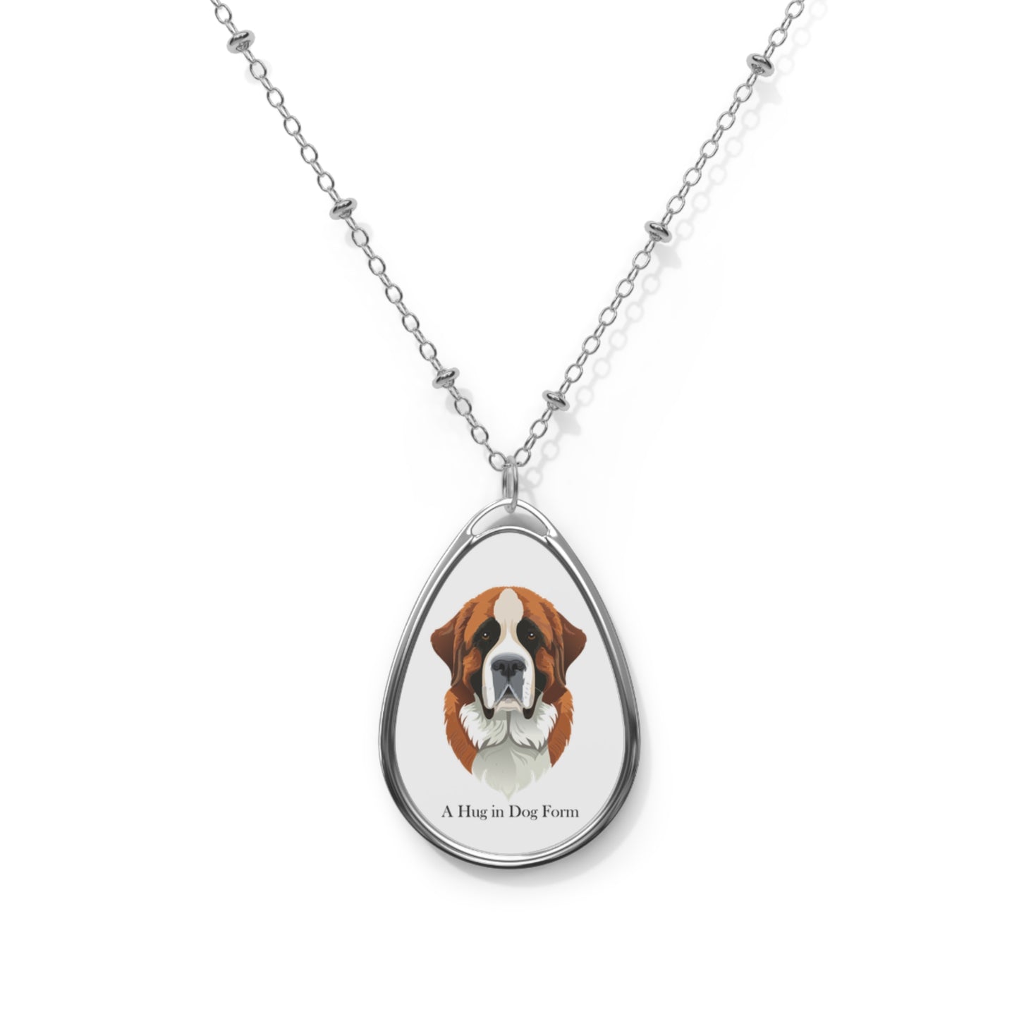 Collar ovalado de San Bernardo - Colgante "Un abrazo en forma de perro"