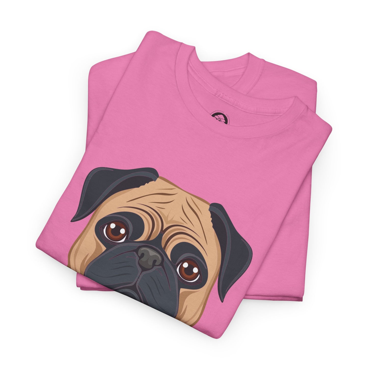 Pug - Camiseta unisex de algodón grueso "La vida de Pug me eligió"