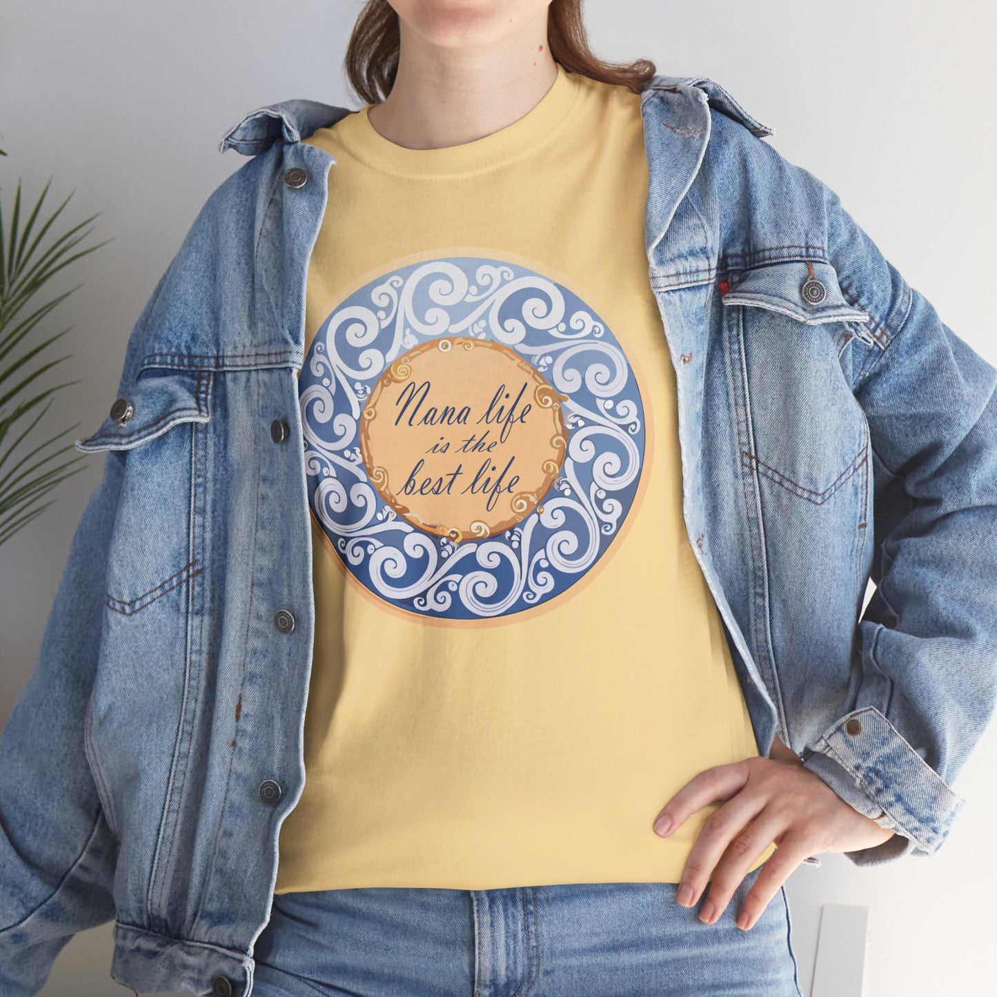 Motivational Unisex Heavy Cotton Tee - "Nana Life is the Best Life"