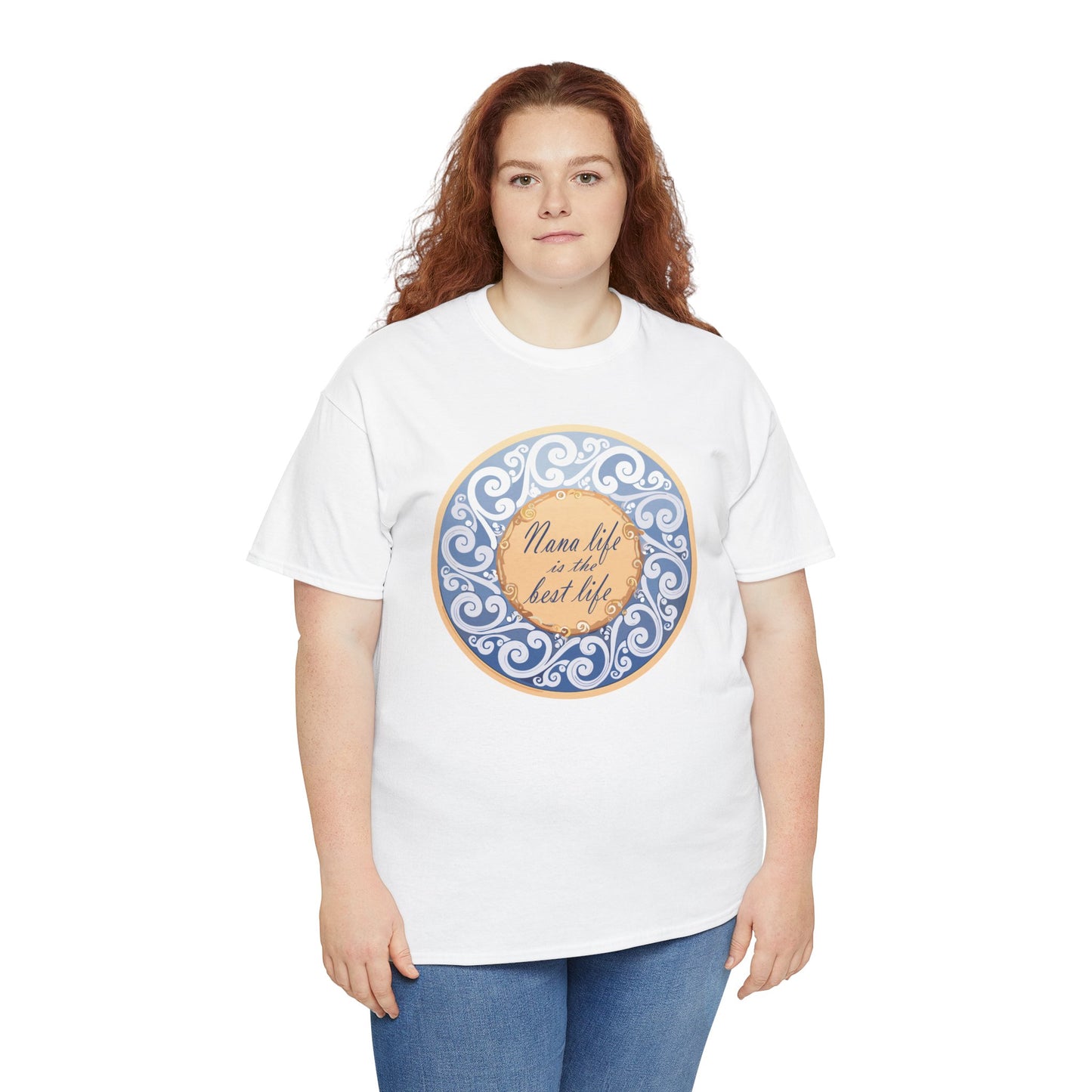 Motivational Unisex Heavy Cotton Tee - "Nana Life is the Best Life"