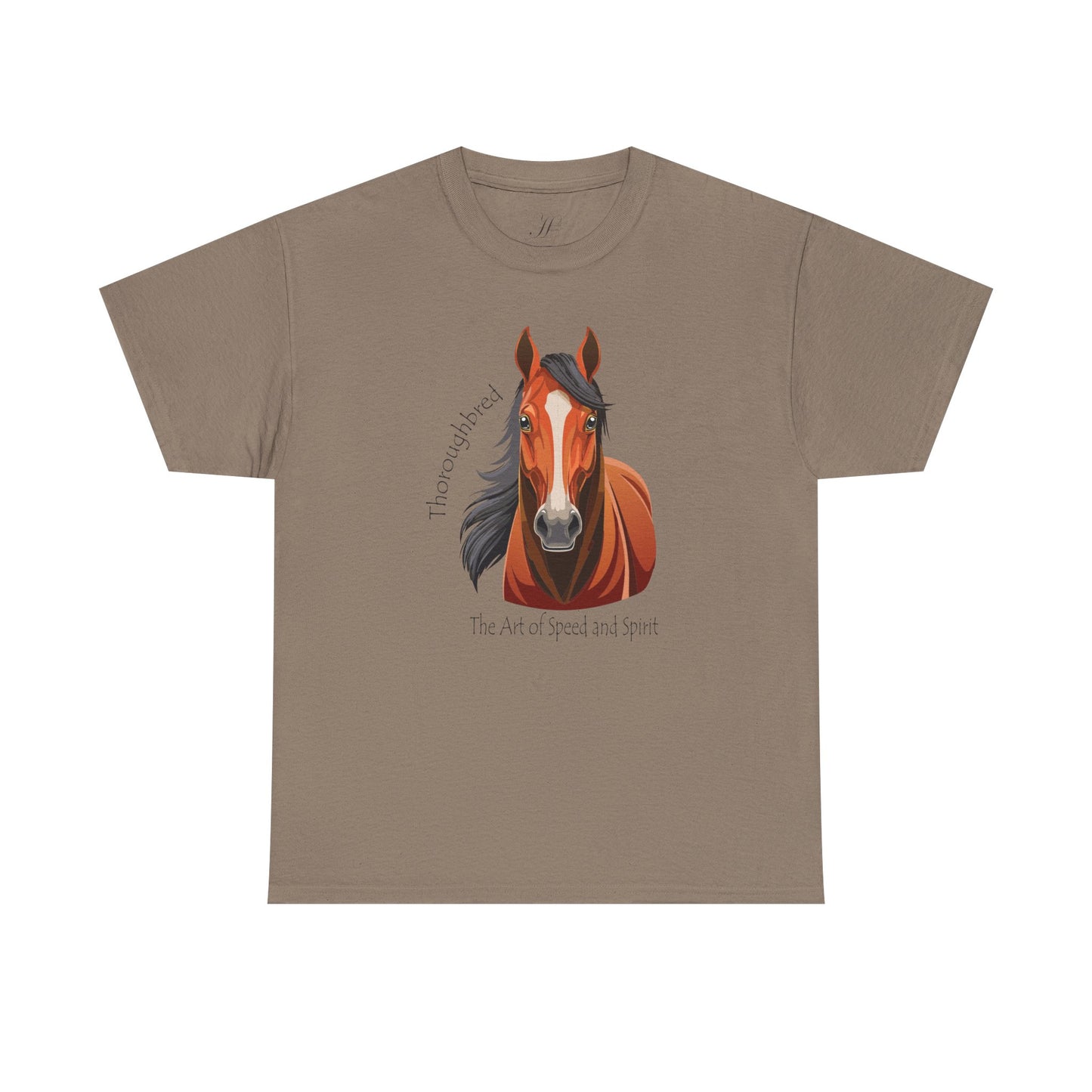 Thoroughbred Horse Unisex Heavy Cotton Tee