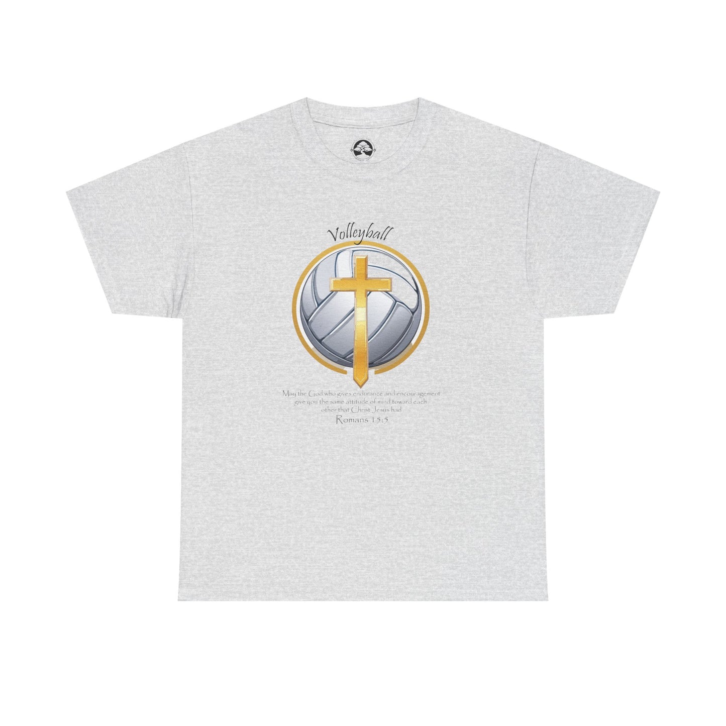 Camiseta unisex de algodón grueso "Fe y voleibol" - Camiseta inspirada en el deporte y la fe
