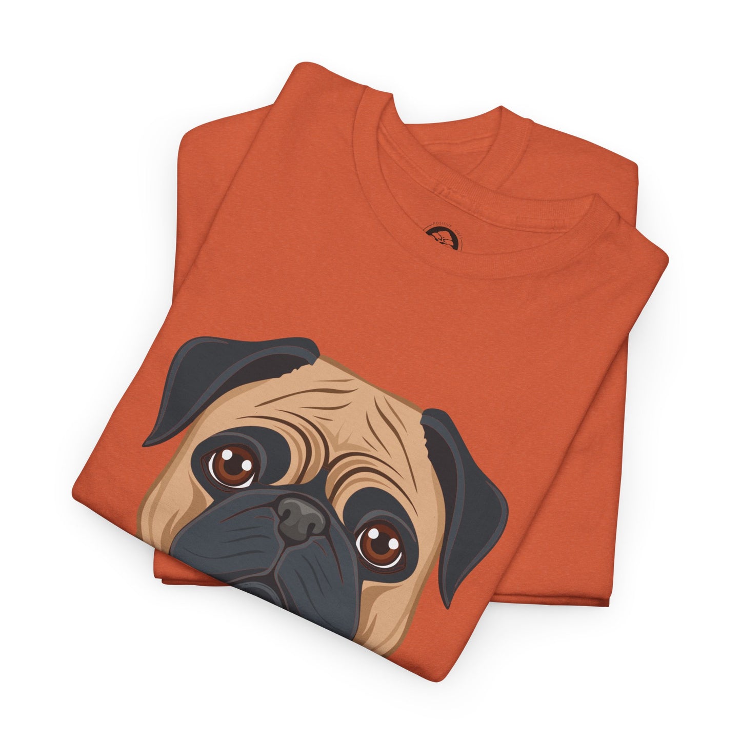 Pug - Camiseta unisex de algodón grueso "La vida de Pug me eligió"