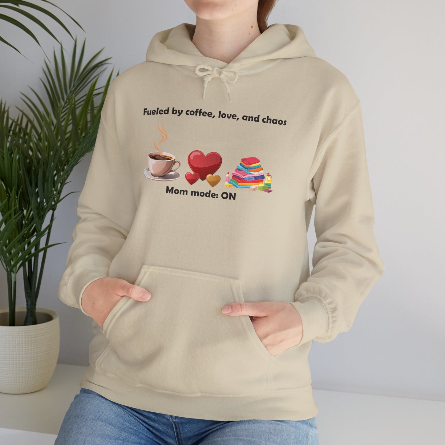 Mom Life Sweatshirt - Fueled by Coffee, Love, and Chaos