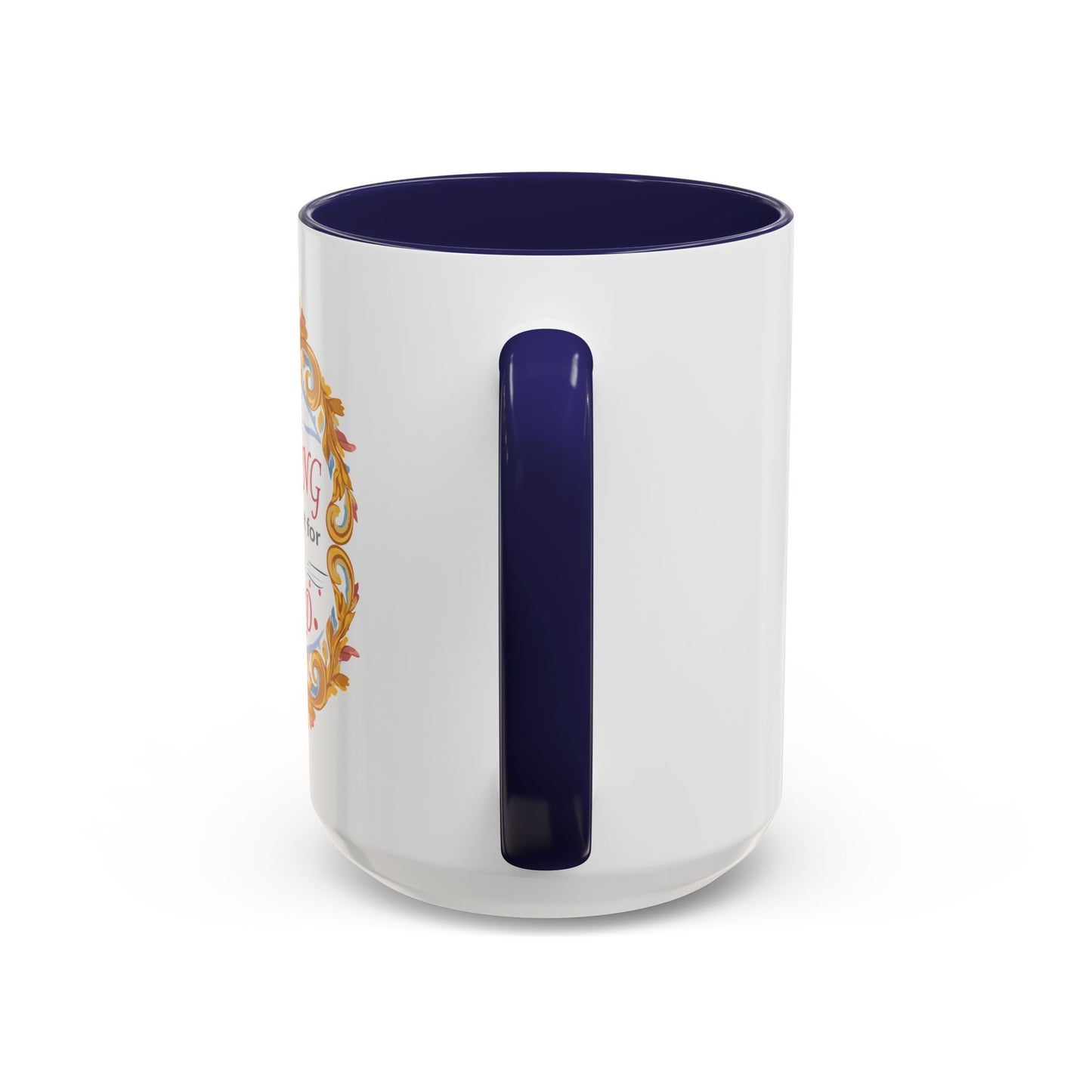Taza de café con acento inspirador: "Esfuérzate y espera en el Señor"