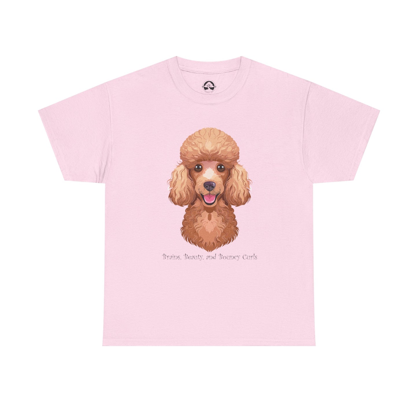 Caniche - Camiseta unisex de algodón grueso con inteligencia, belleza y rizos elásticos