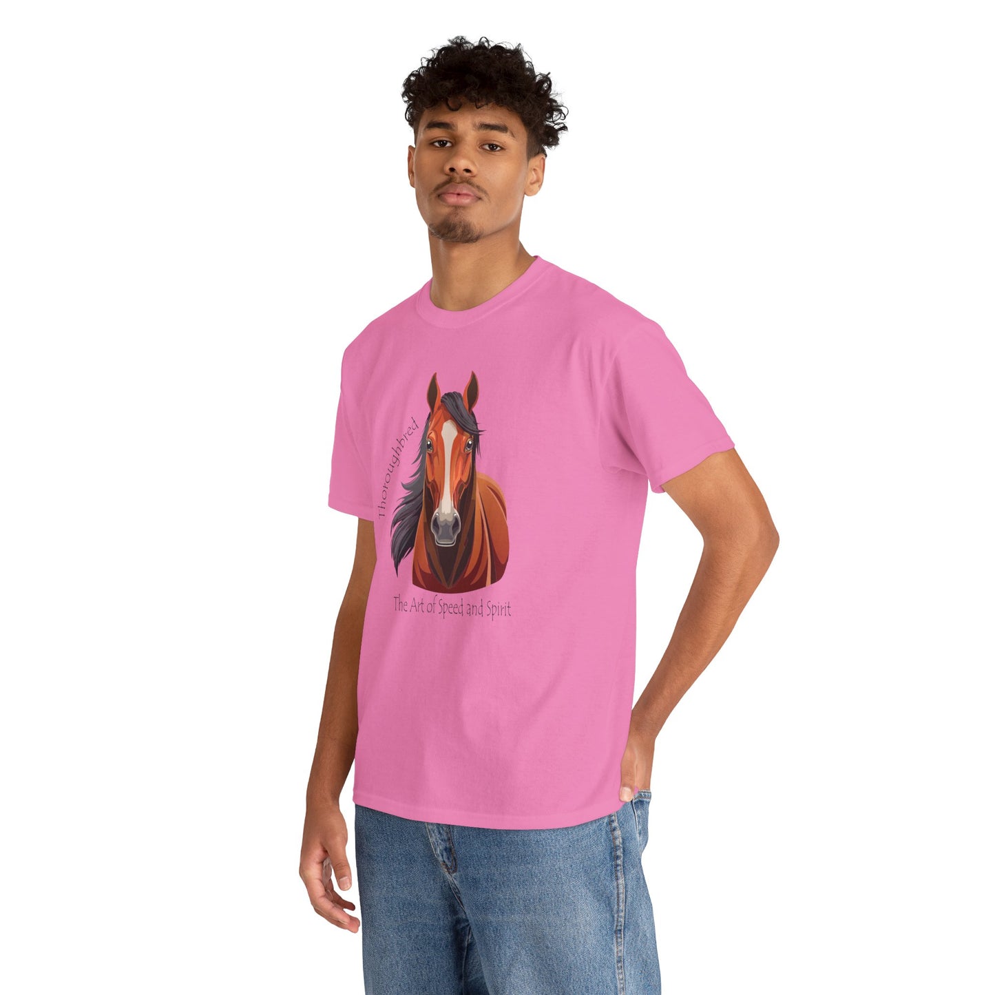Thoroughbred Horse Unisex Heavy Cotton Tee