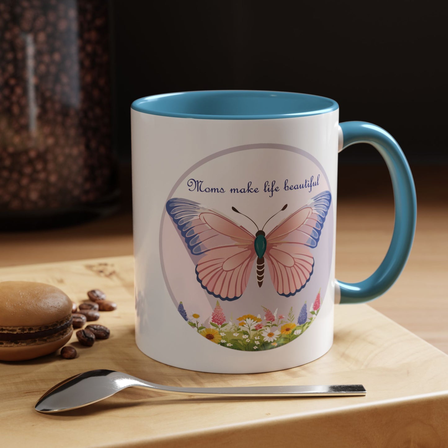 Mom's Beautiful Butterfly Accent Coffee Mug - Perfect Gift for Mother's Day