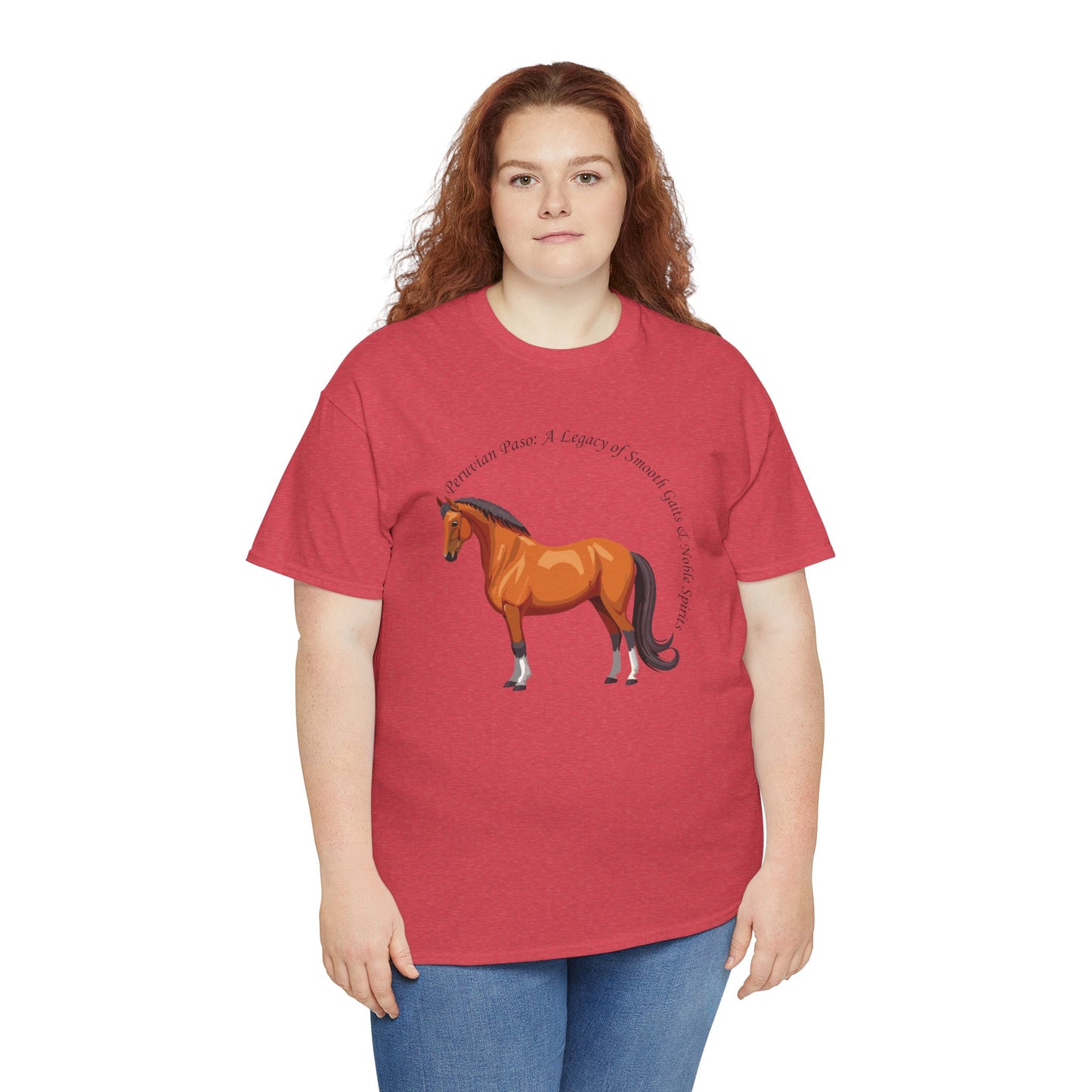 Peruvian Paso Passion Unisex Heavy Cotton Tee - Horse Graphic T-Shirt for Animal Lovers