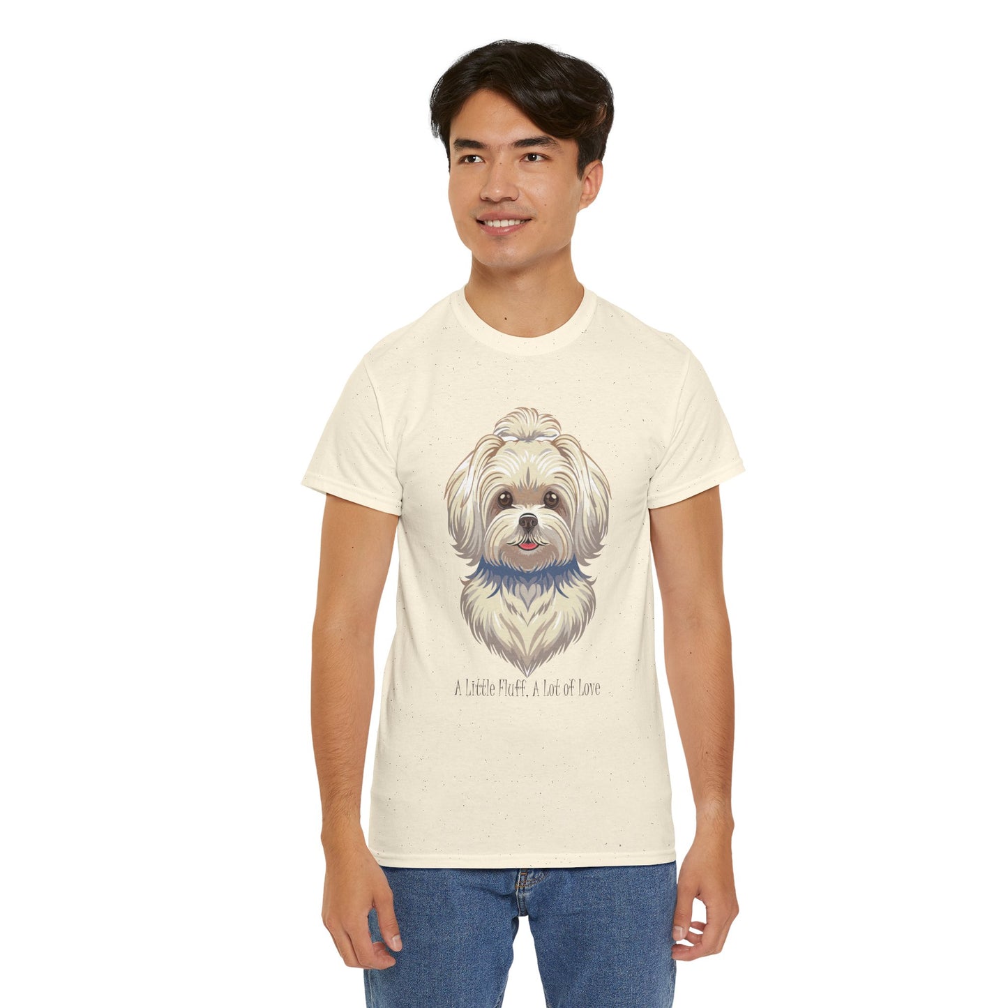 Camisa unisex de algodón grueso "Maltés - Un poco de pelusa, mucho amor"