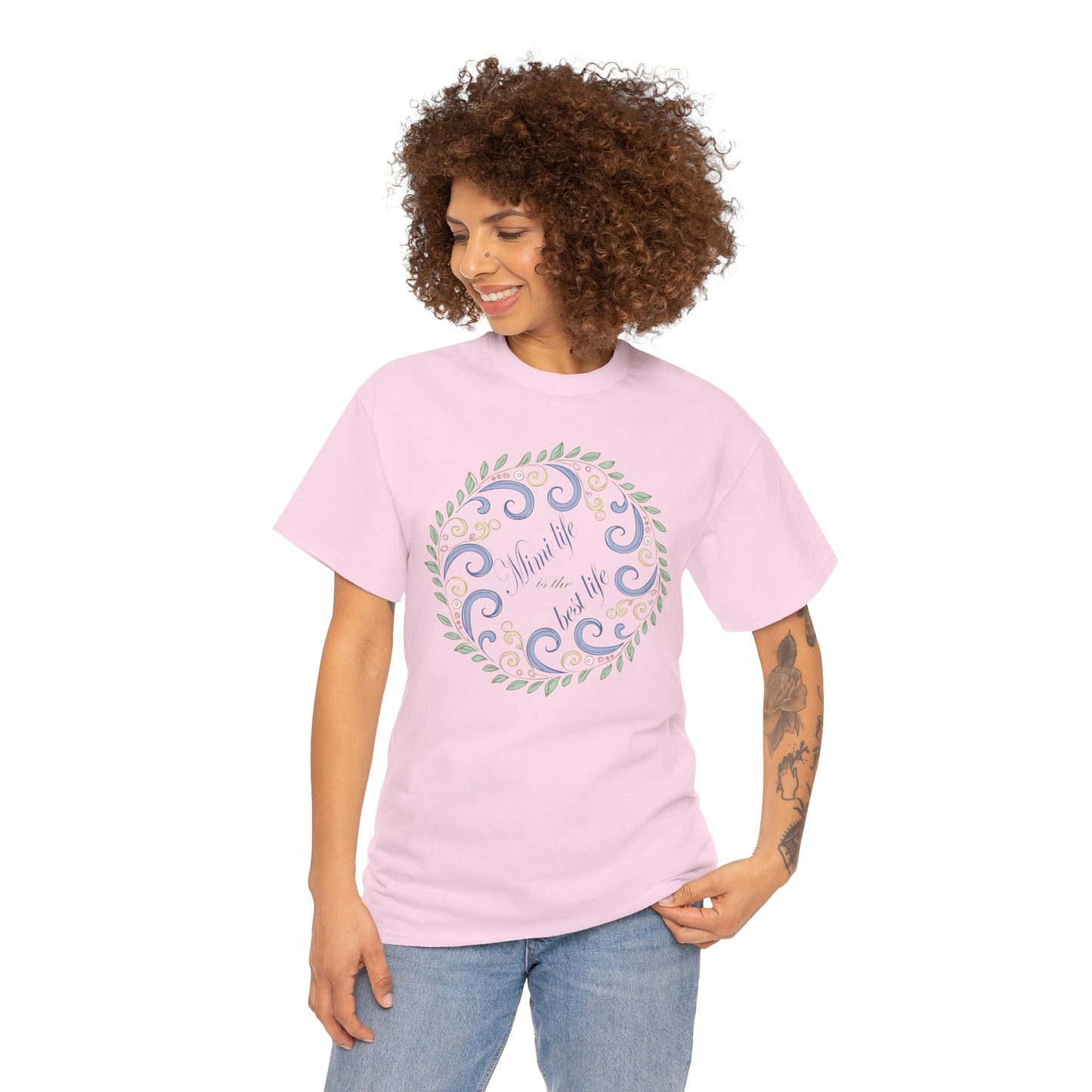 Inspirational Unisex Heavy Cotton Tee - "Mimi Life is the best life"