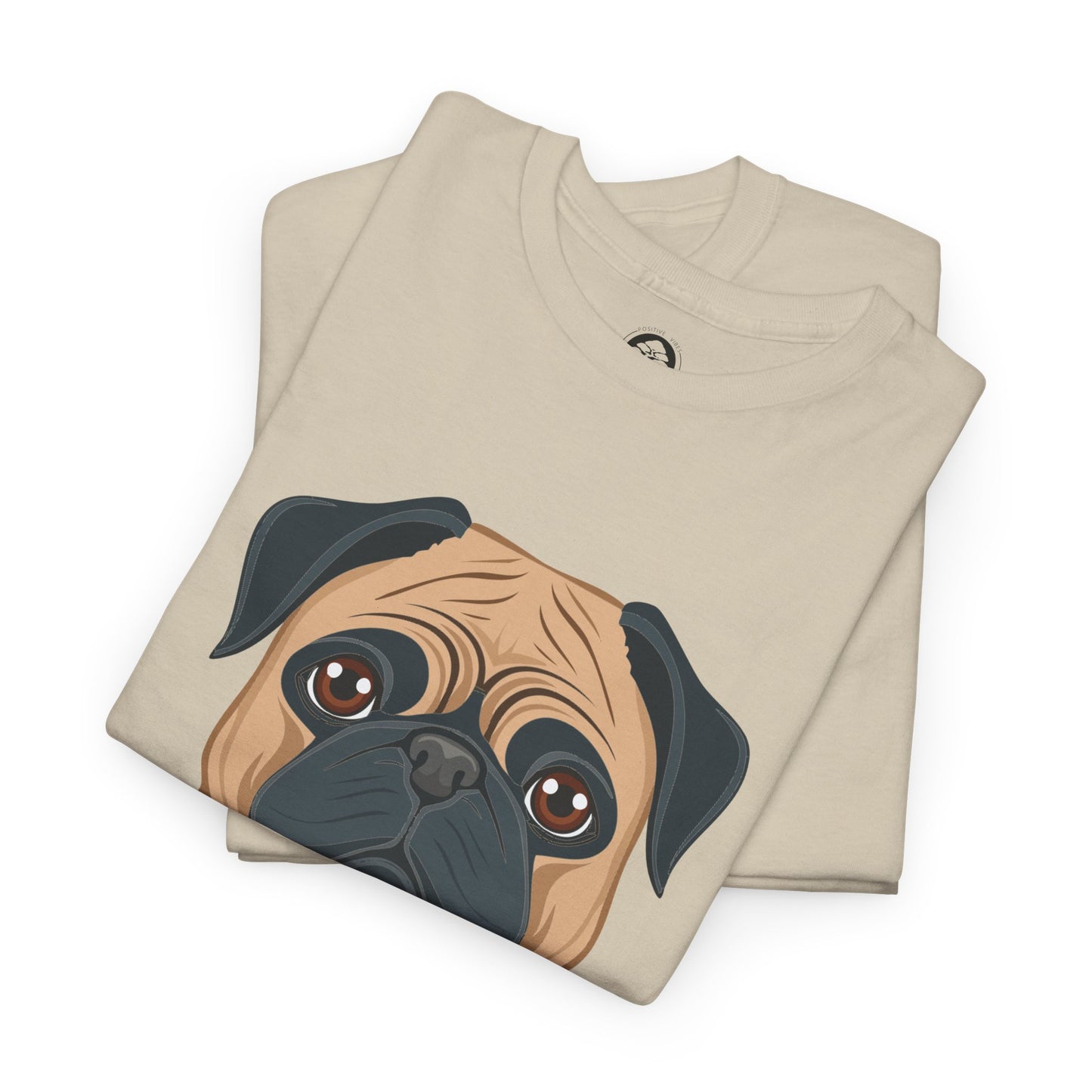 Pug - Camiseta unisex de algodón grueso "La vida de Pug me eligió"