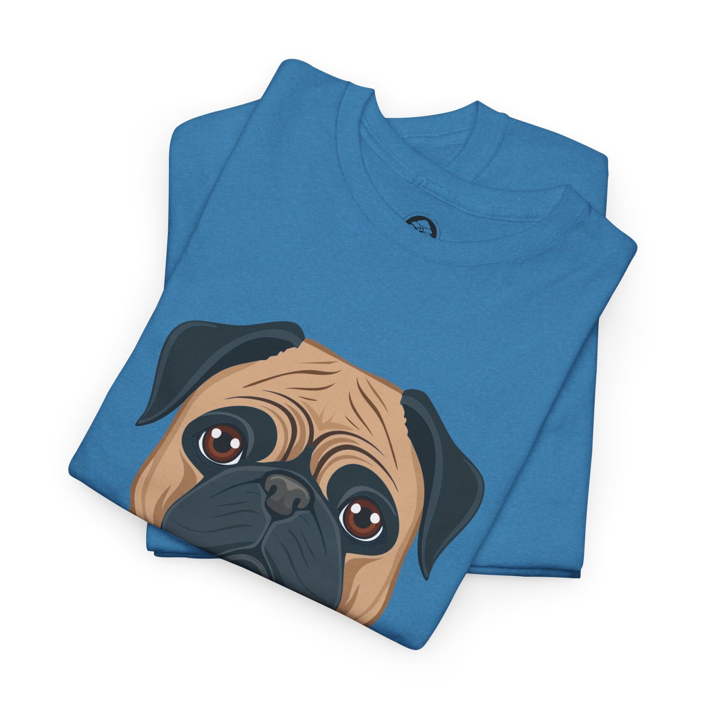 Pug - Camiseta unisex de algodón grueso "La vida de Pug me eligió"