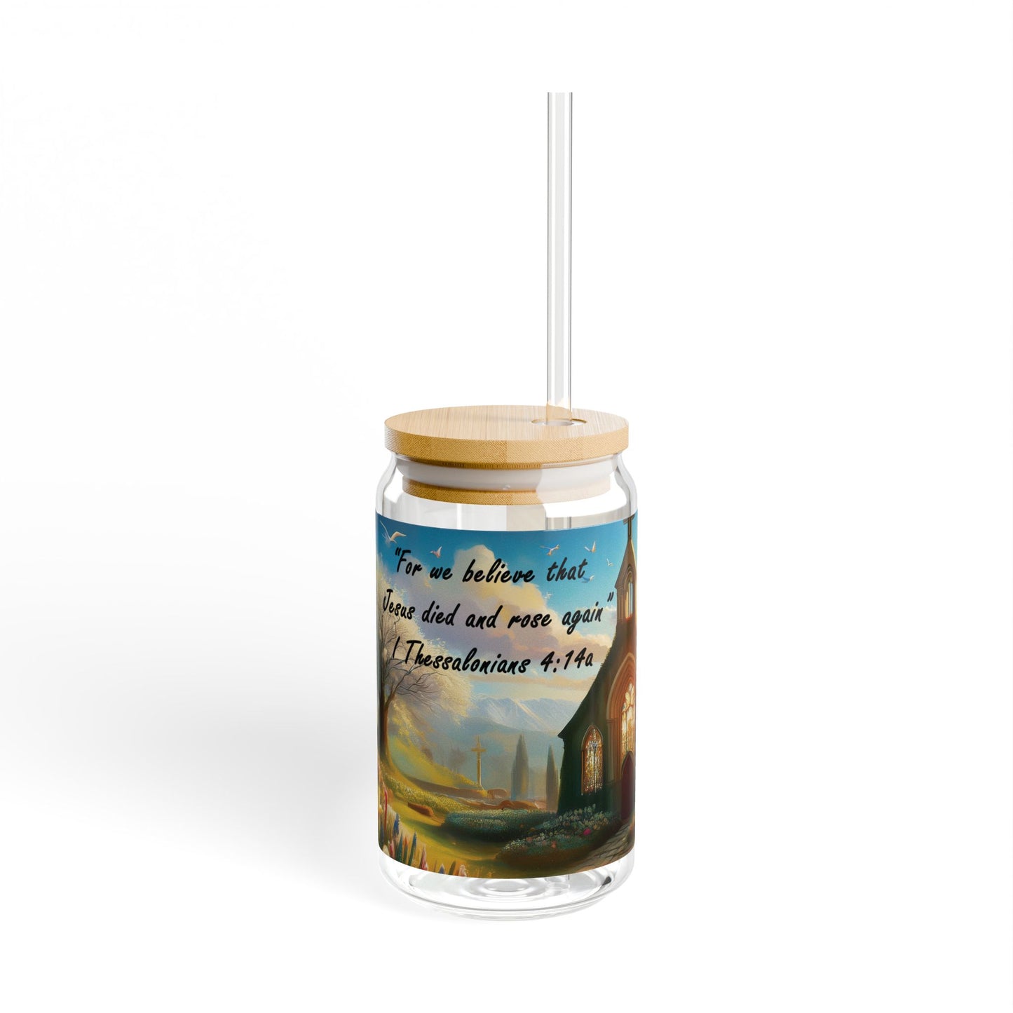Vaso inspirador con versículo religioso - 16 oz