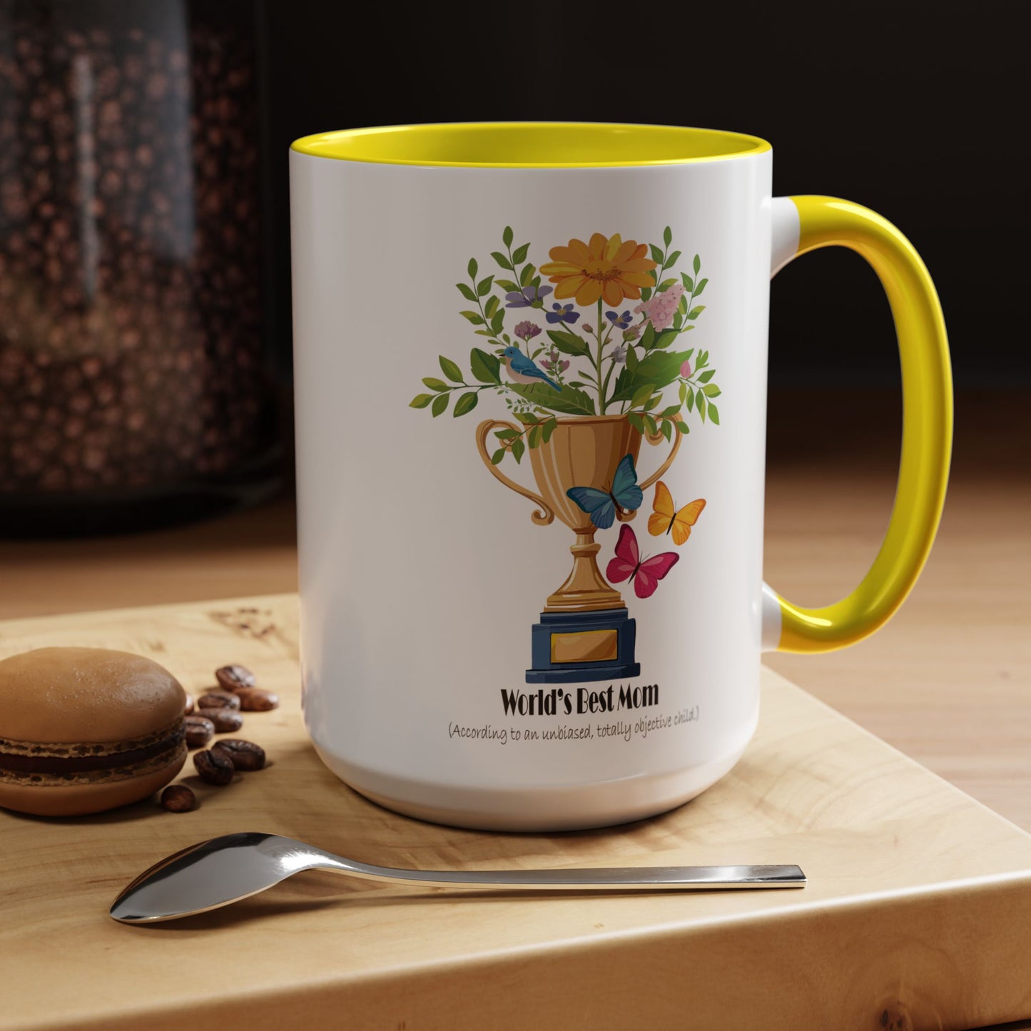 World's Best Mom Accent Coffee Mug - Perfect Gift for Mother's Day