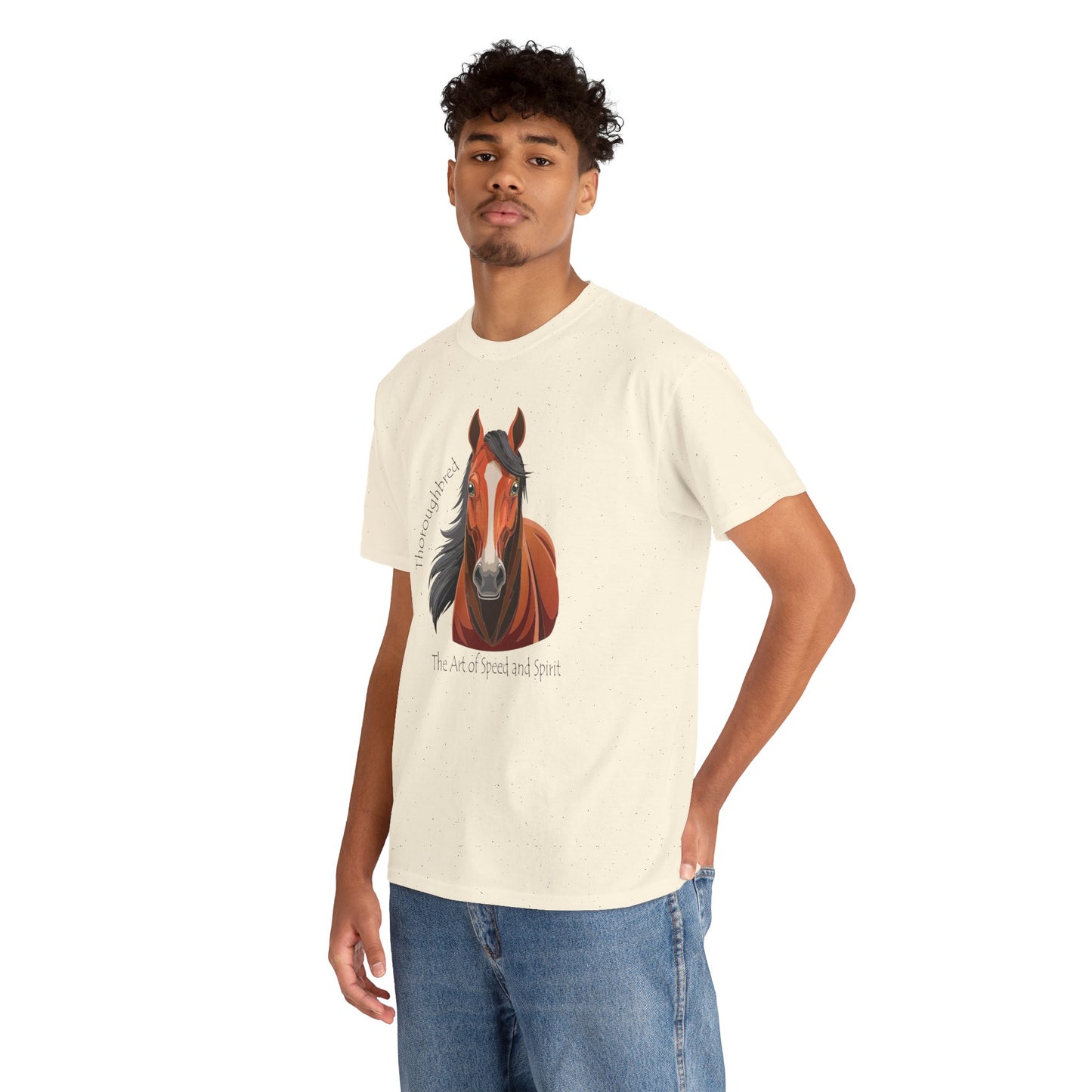 Thoroughbred Horse Unisex Heavy Cotton Tee