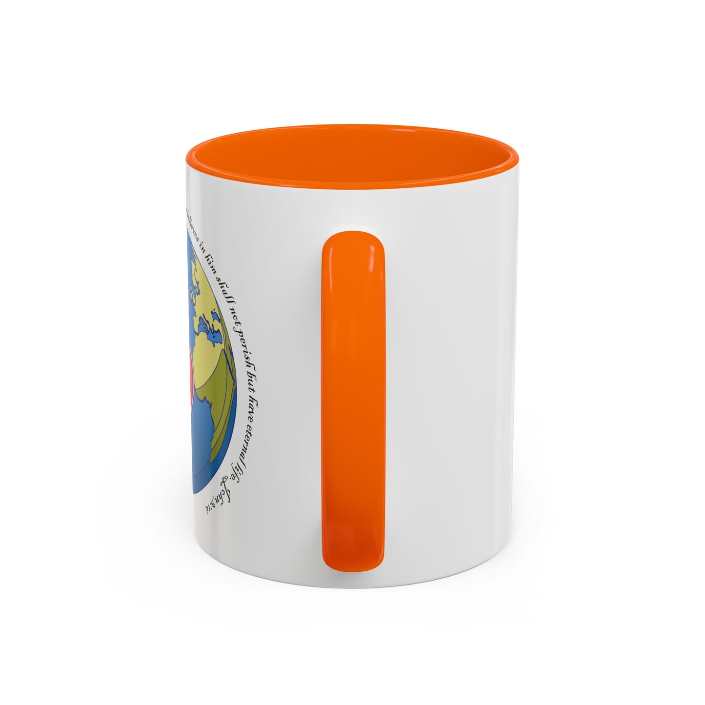 Taza de café con acento inspirador: diseño de fe y amor, perfecta para la motivación diaria.