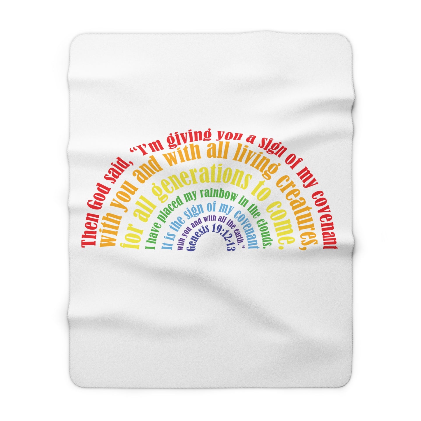 Manta de sherpa inspiradora con diseño de arcoíris: un regalo acogedor para cualquier ocasión.