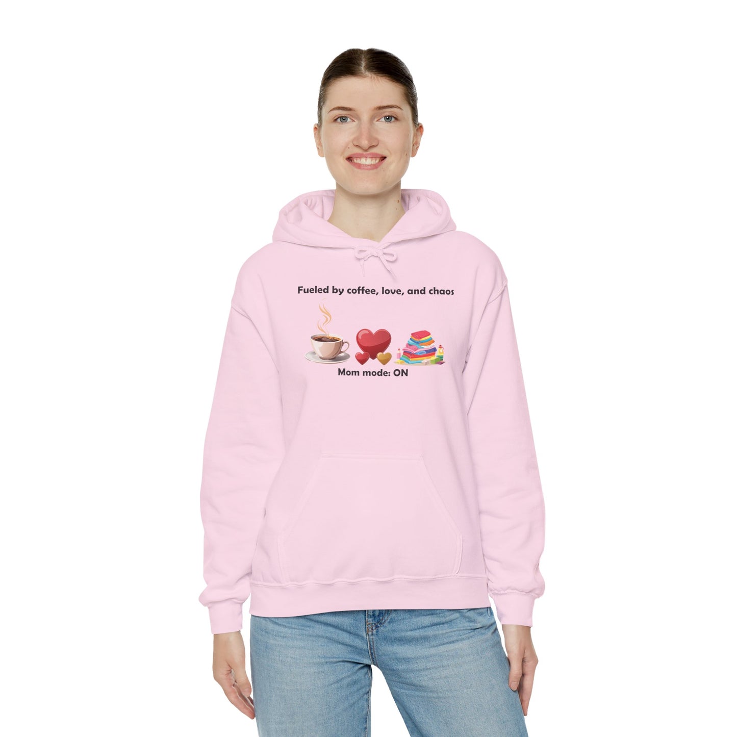 Mom Life Sweatshirt - Fueled by Coffee, Love, and Chaos