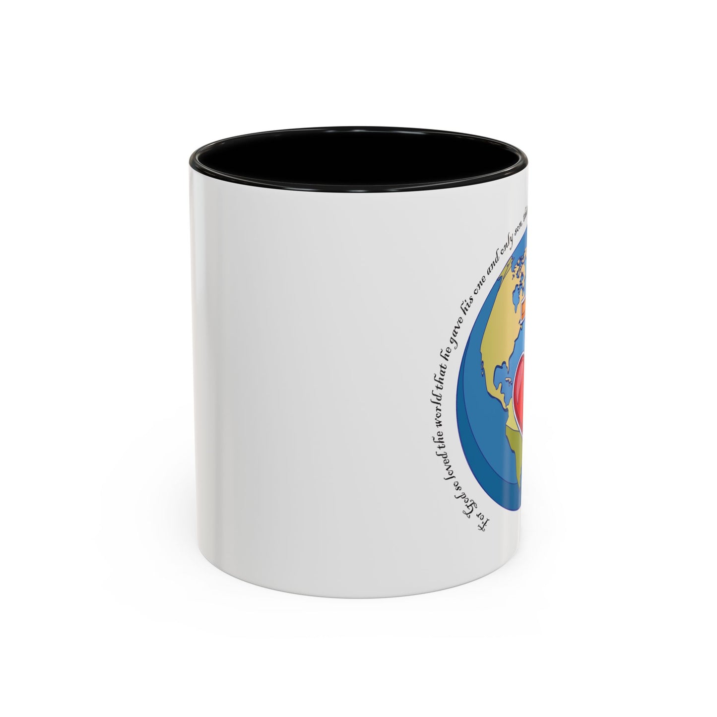 Taza de café con acento inspirador: diseño de fe y amor, perfecta para la motivación diaria.