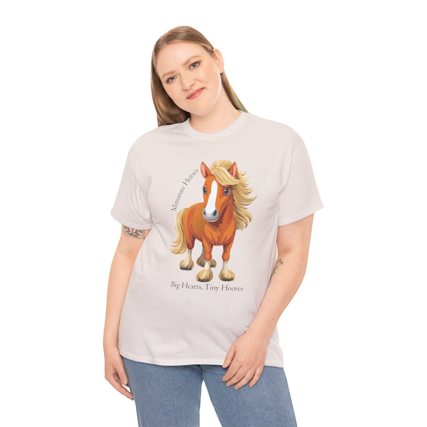 Miniature Horse Unisex Heavy Cotton Tee