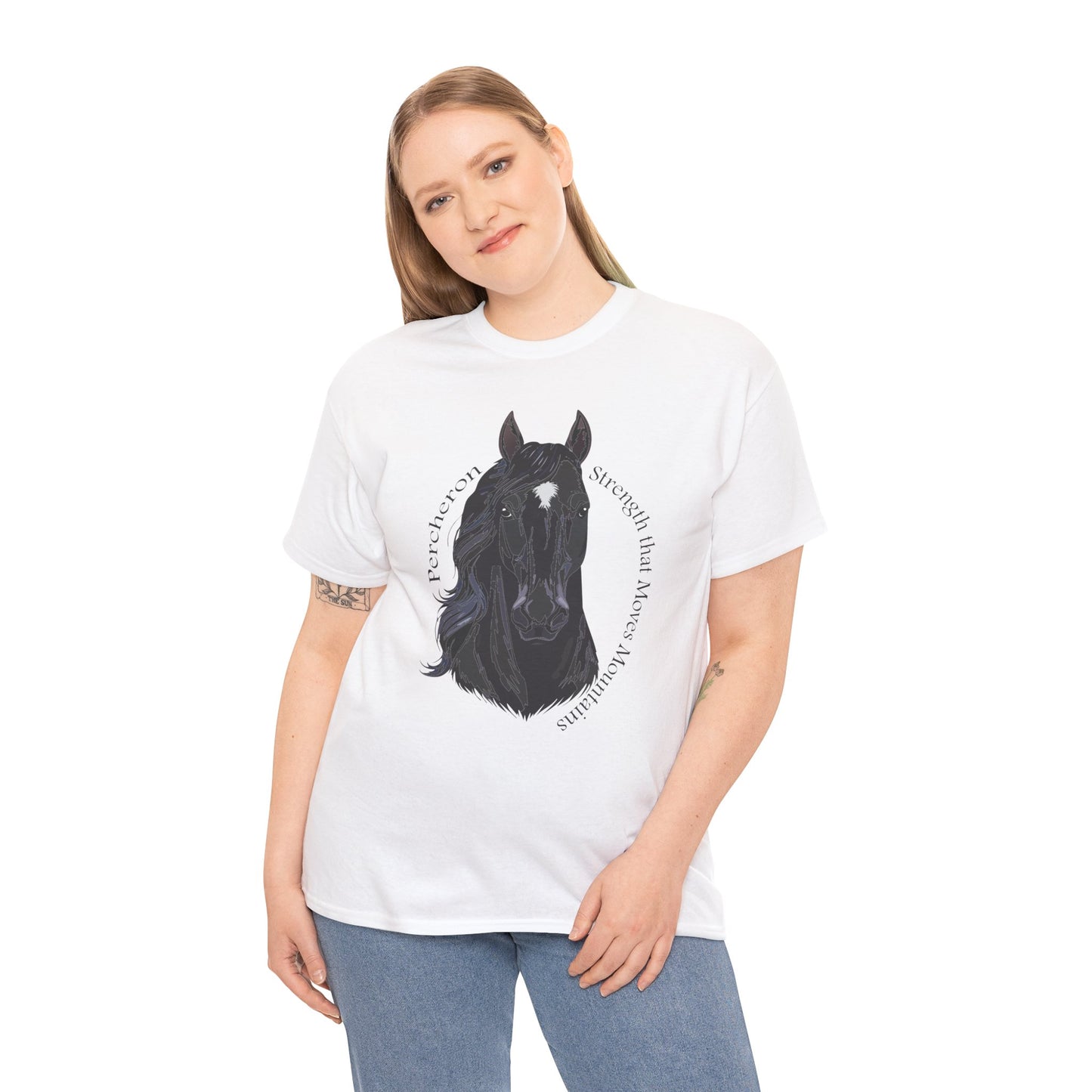 Percheron Unisex Heavy Cotton Tee - Horse Design