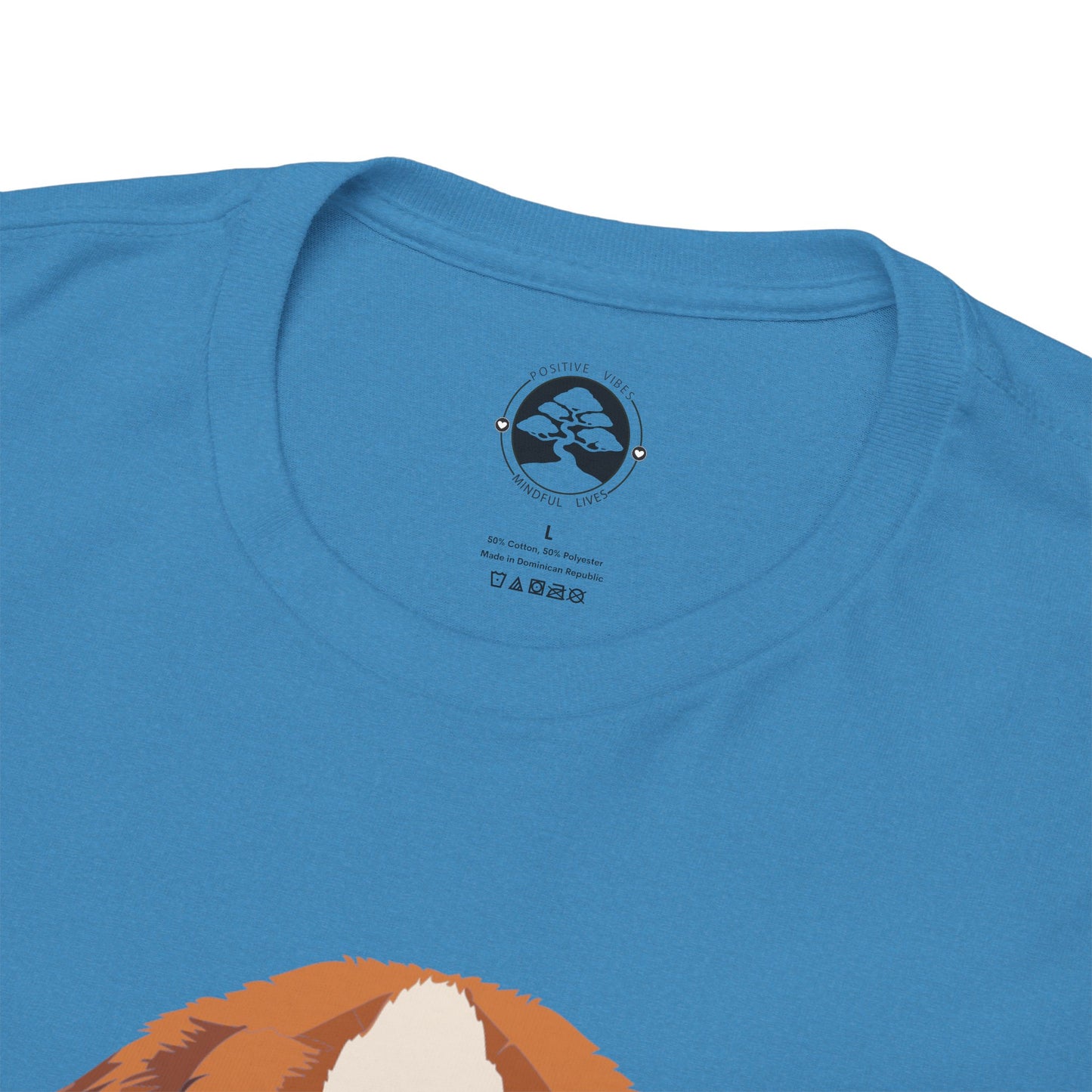 Camiseta unisex de algodón grueso con diseño de San Bernardo: Un abrazo en forma de perro